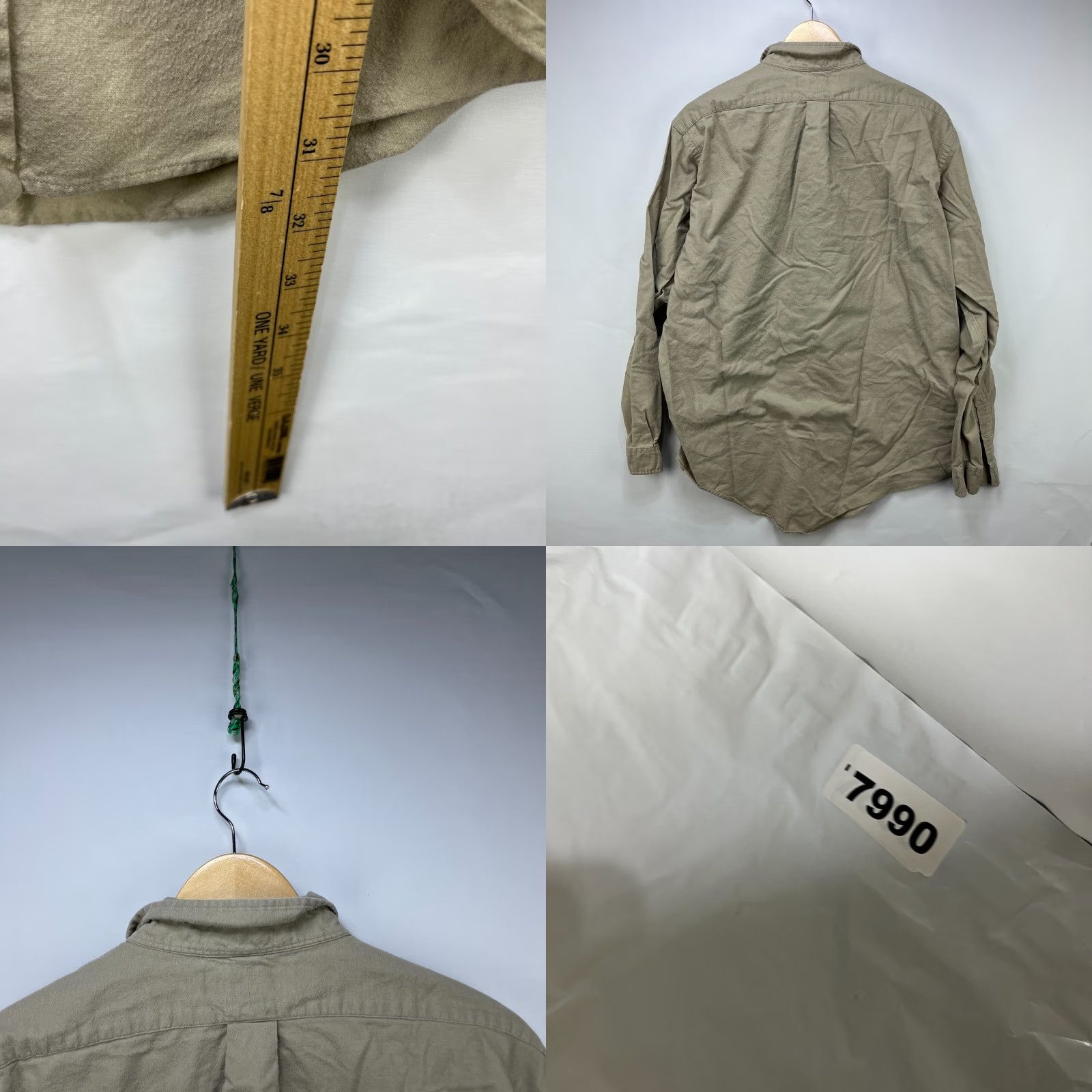 Polo Ralph Lauren VINTAGE Polo Ralph Lauren Button-Up Long Sleeve Shirt Beige XL 90s Corduroy Mens Pony Blake Size US XL / EU 56 / 4 - 8 Thumbnail