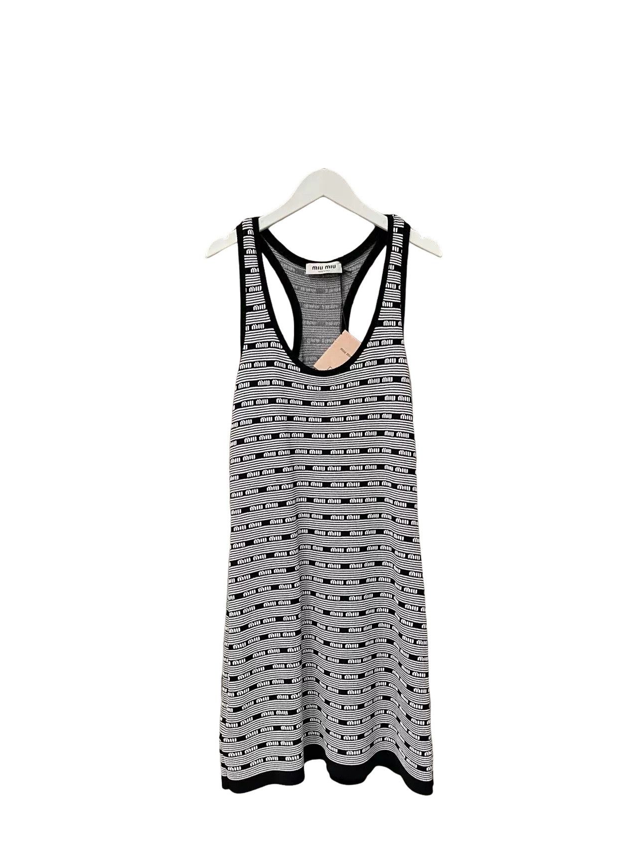 Miu Miu Miu Miu Striped Logo Tank Top Size 42 Size M / US 6-8 / IT 42-44 - 1 Thumbnail