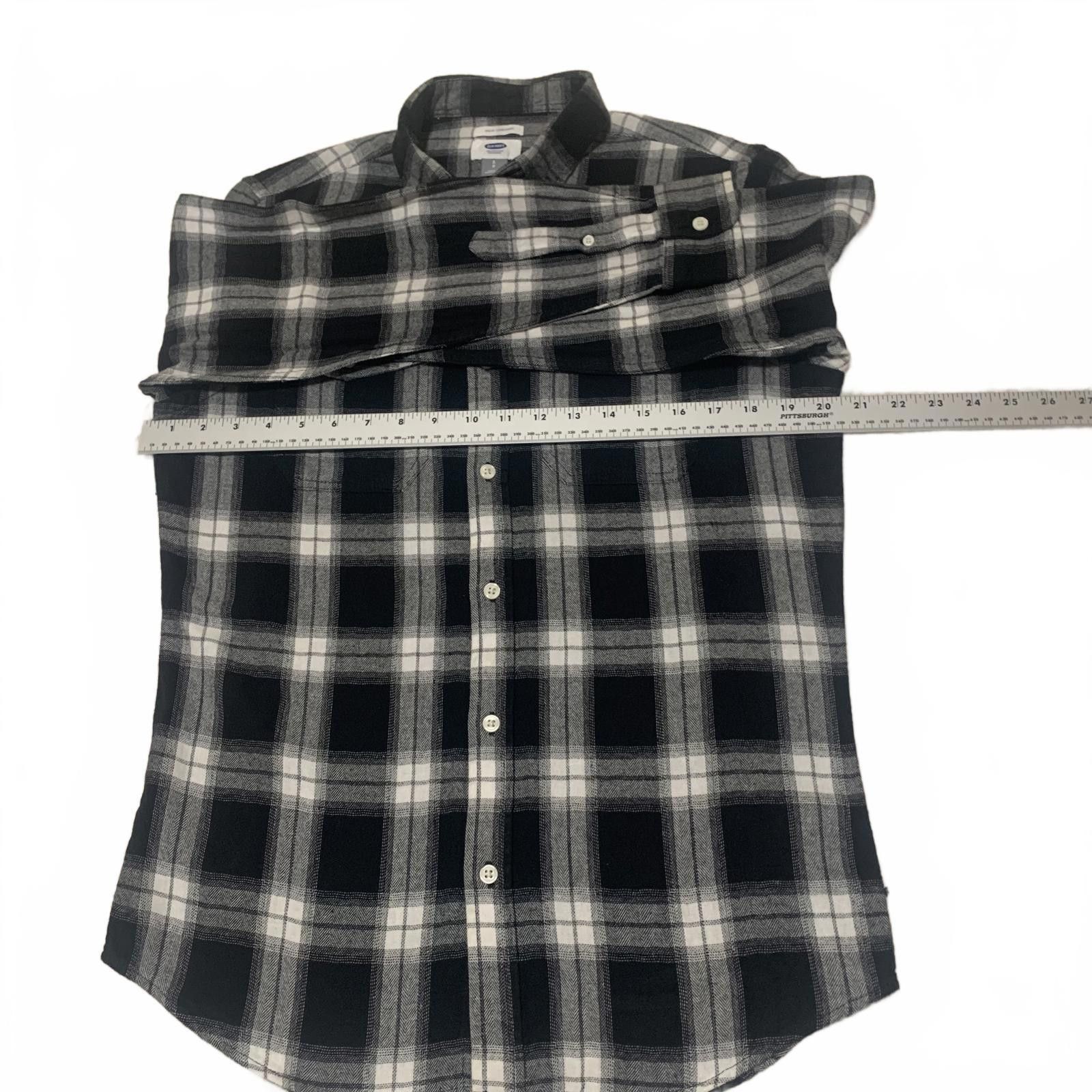 Old Navy Old Navy Men's S Black White Plaid Button Shirt Cotton Size US S / EU 44-46 / 1 - 5 Thumbnail