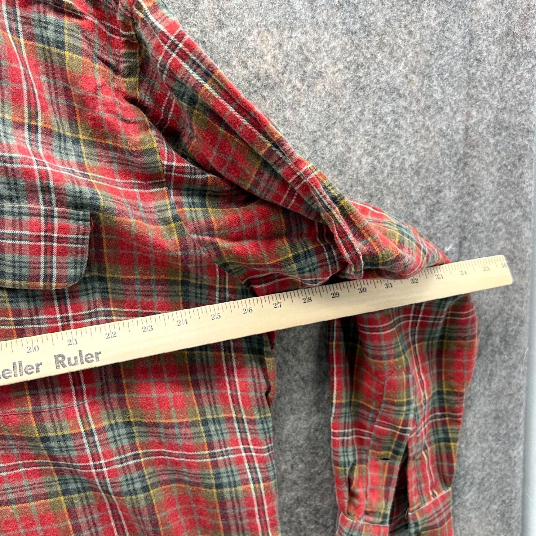 Polo Ralph Lauren VINTAGE Polo Ralph Lauren Shirt Mens XL Red Button-Down Plaid Flannel Wool Benford Size US XL / EU 56 / 4 - 6 Thumbnail