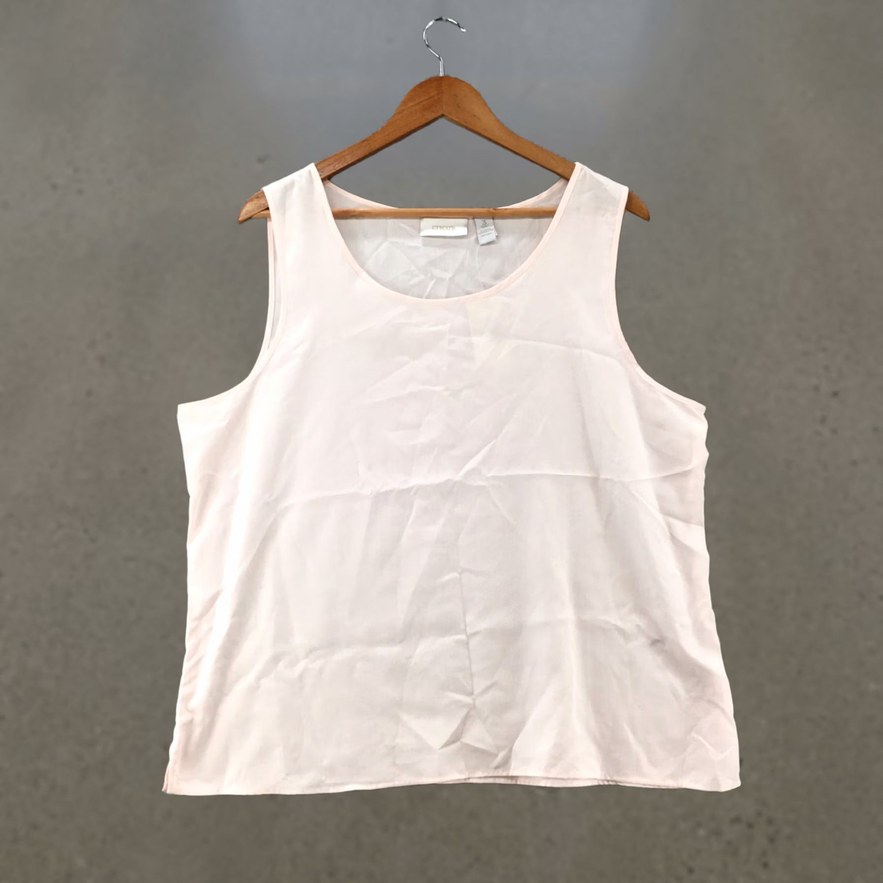 Vintage Chicos Tank Top Womens 3 Pink Round Neck Wide Strap Sleeveless Casual Pullover Size XS / US 0-2 / IT 36-38 - 1 Thumbnail