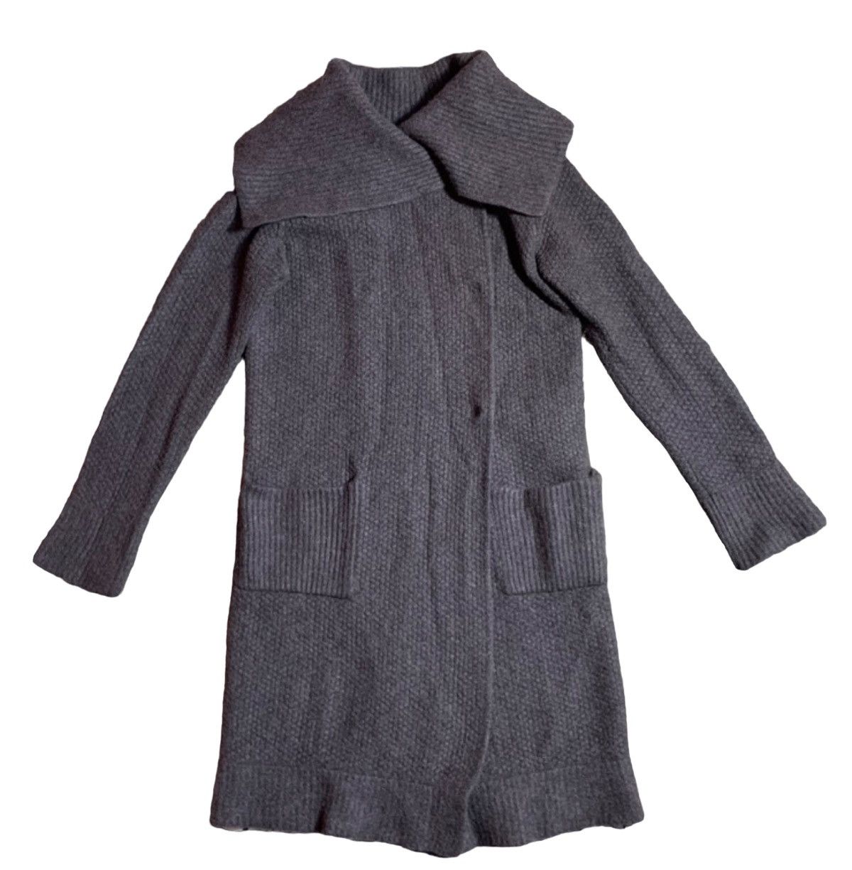 DKNY 🔥VINTAGE🔥 DKNY CASHMERE LONG JACKET BIG COLLAR Size S / US 4 / IT 40 - 1 Thumbnail
