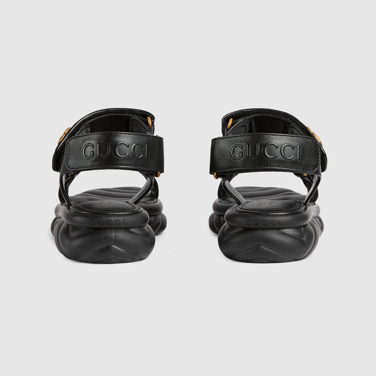Gucci o1s1wg110225 Women's Sandals With Double G in Black Size US 7.5 / IT 37.5 - 4 Thumbnail