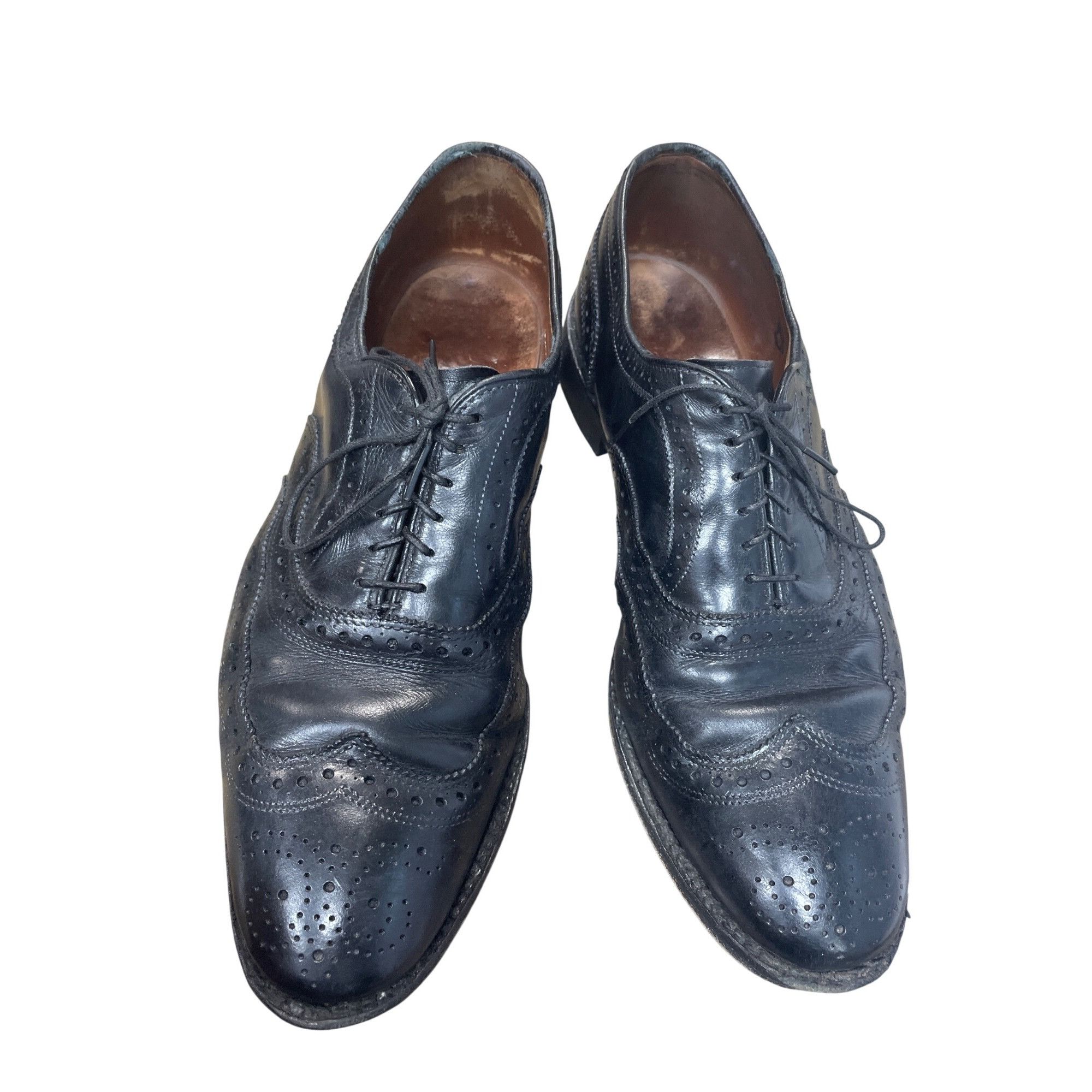 Allen Edmonds Allen Edmonds McAllister Mens Black Leather Wingtip Oxfords Size US 10.5 / EU 43-44 - 18 Thumbnail