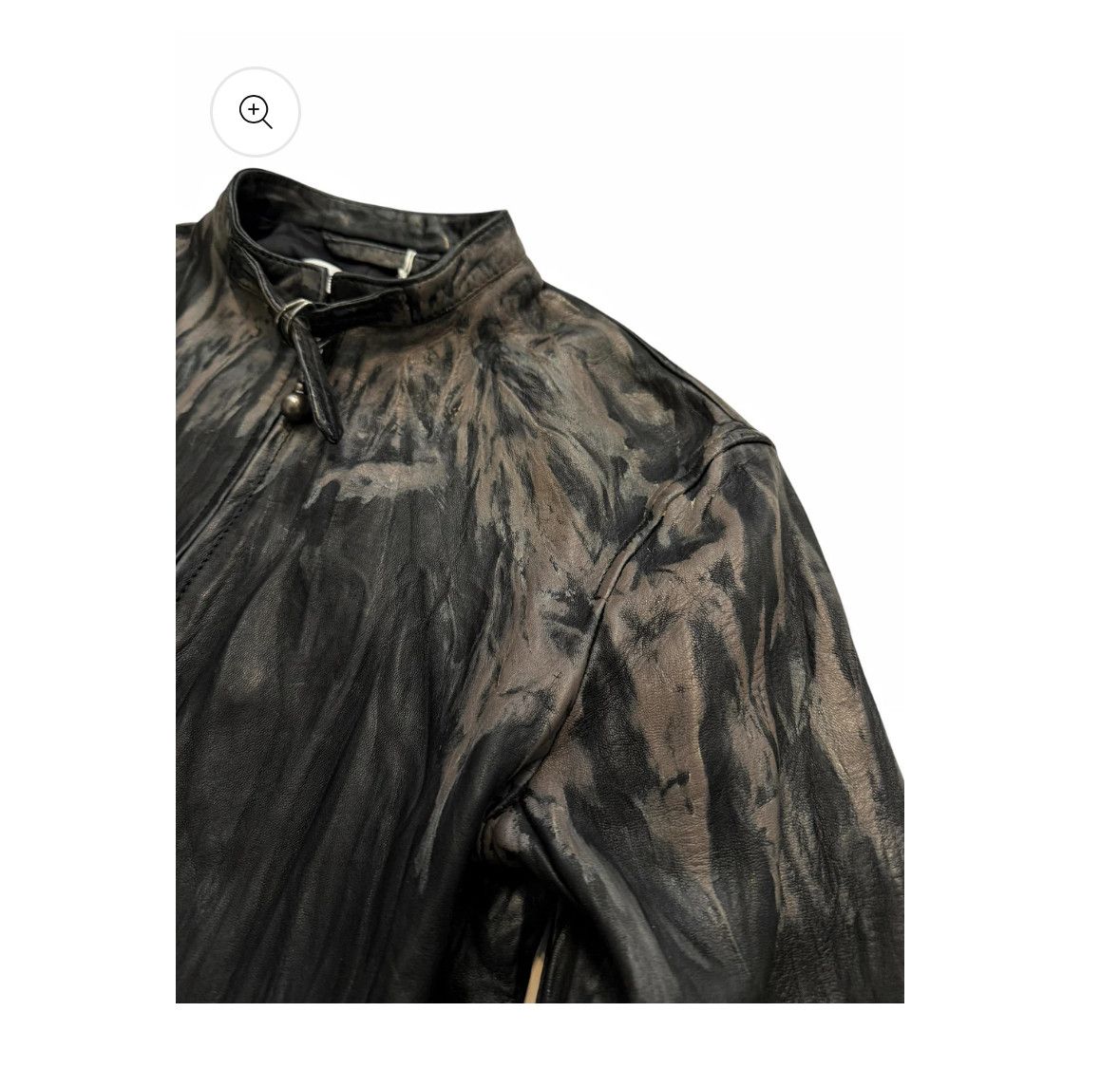 Acne Studios Creased Wrinkle Dye Lambskin Leather Cafe Jacket Size XS / US 0-2 / IT 36-38 - 2 Thumbnail