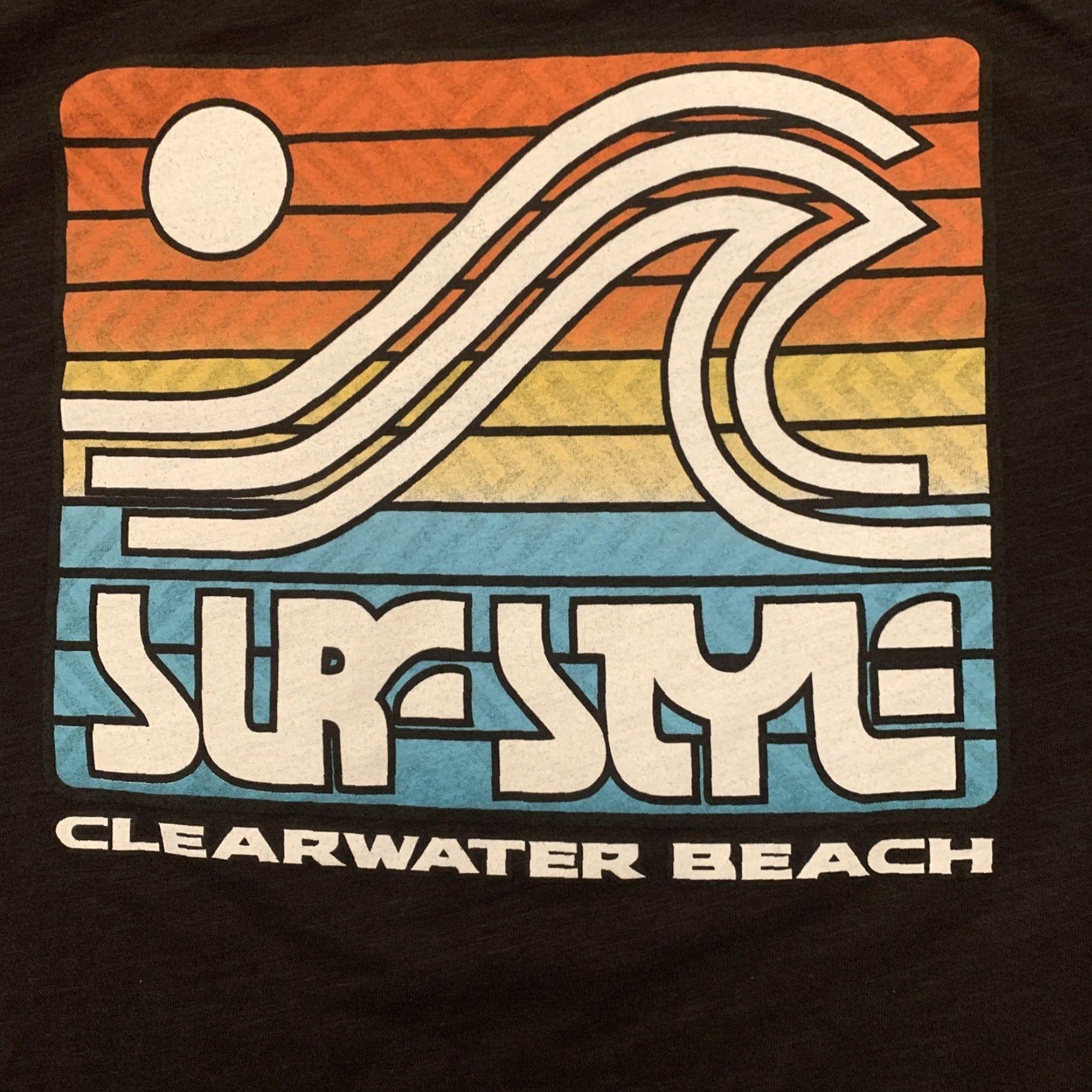 Vintage VINTAGE? Clearwater Beach Florida Surf Style Shirt Mens M Black Turquoise Dot 90s Concert? Size US M / EU 48-50 / 2 - 7 Thumbnail