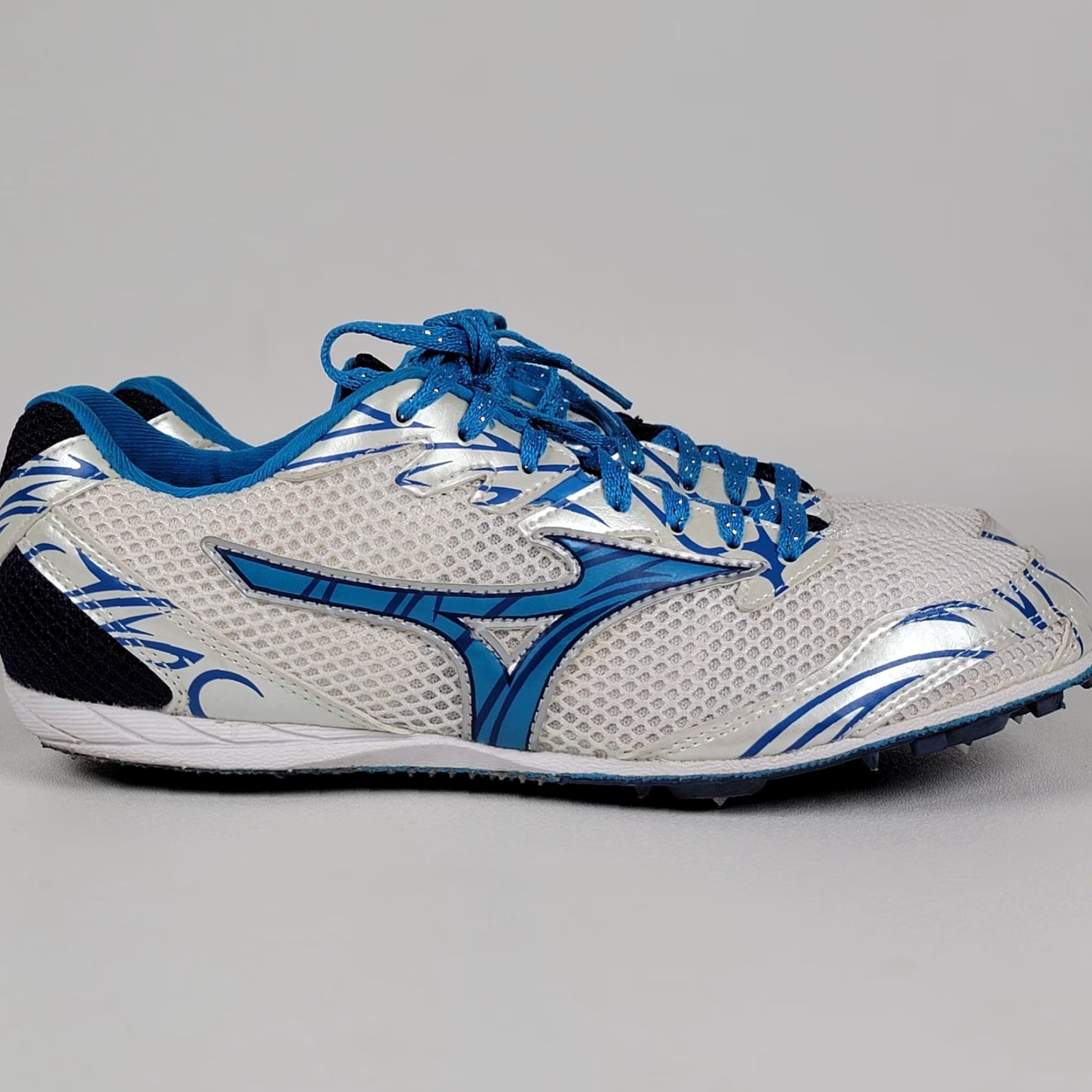 Mizuno Mizuno Women’s Track Shoes Multicolor Lace Spikes Blue White Neon Sneakers US 10 EU 41 Womens Track & Field Shoes Size US 8 / IT 38 - 2 Thumbnail