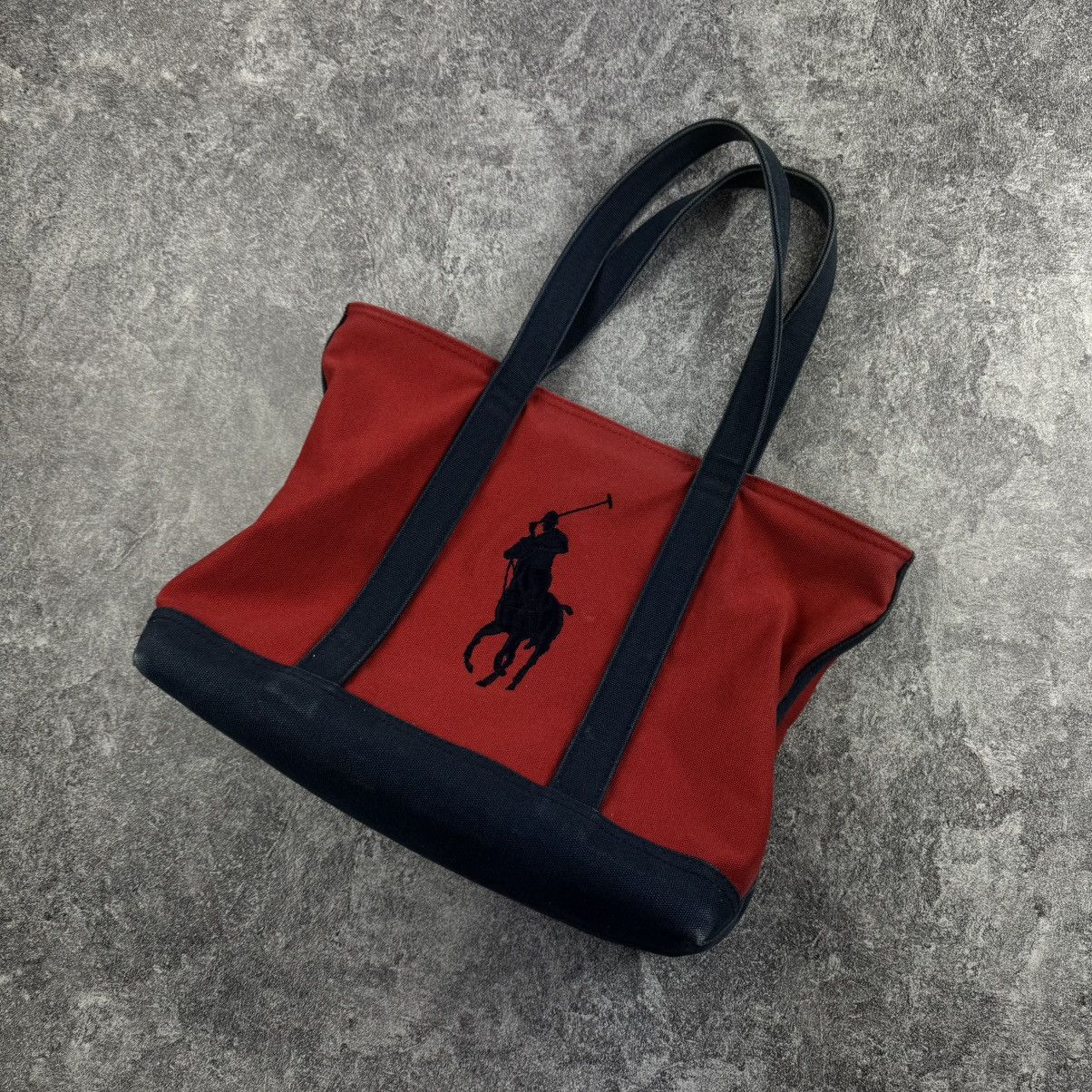 Polo Ralph Lauren Polo Ralph Lauren Red Canvas Big Pony Tote Bag Size ONE SIZE - 1 Thumbnail