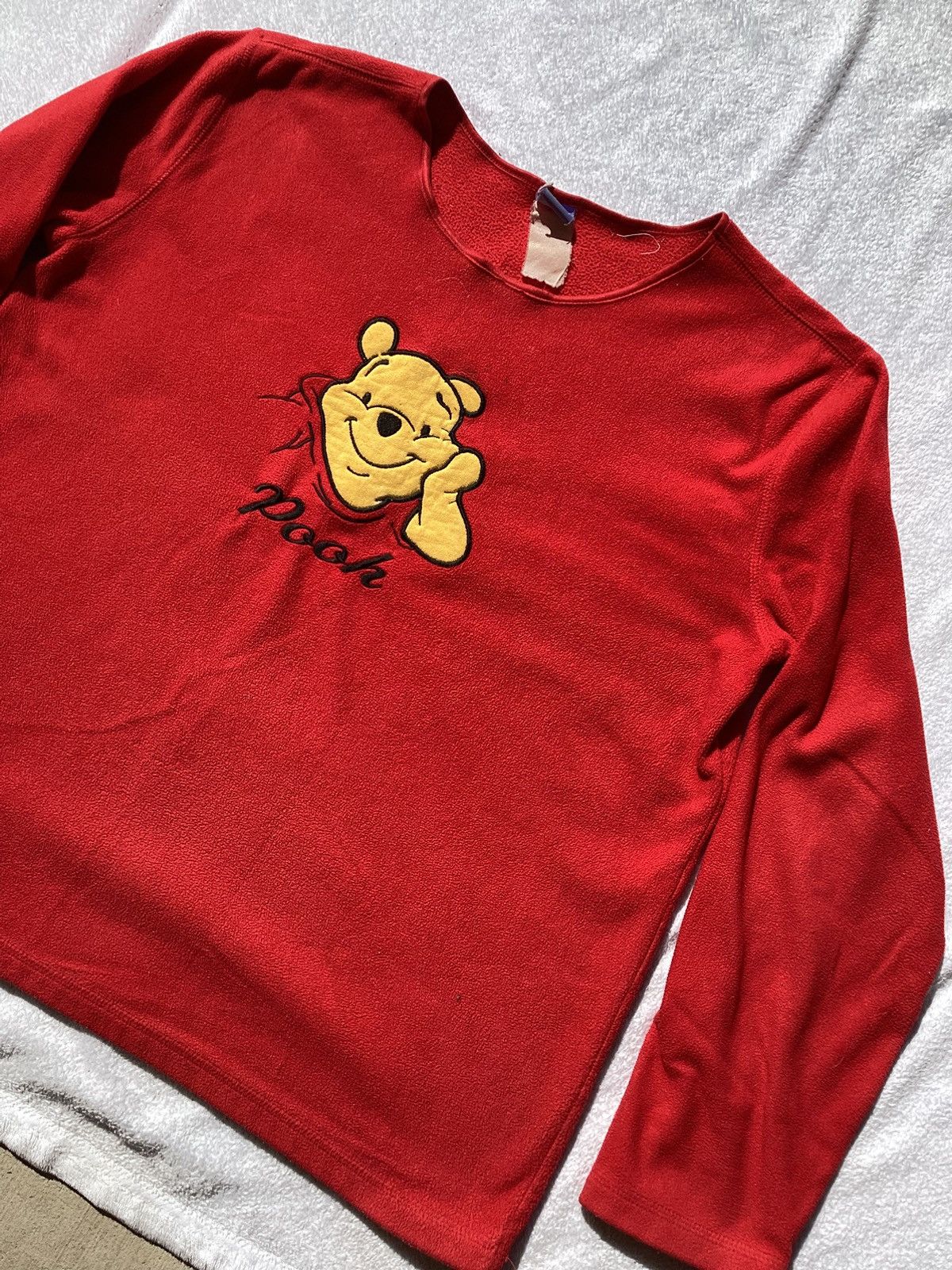 Disney × Vintage Vintage 90s Winnie the Pooh, Disney red sweatshirt Size L / US 10 / IT 46 - 2 Thumbnail