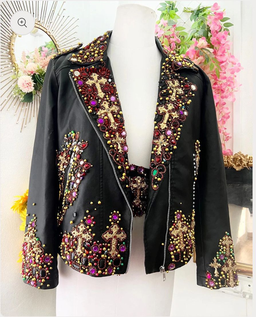 Other Custom made cro studded leather jacket Size XL / US 12-14 / IT 48-50 - 4 Thumbnail