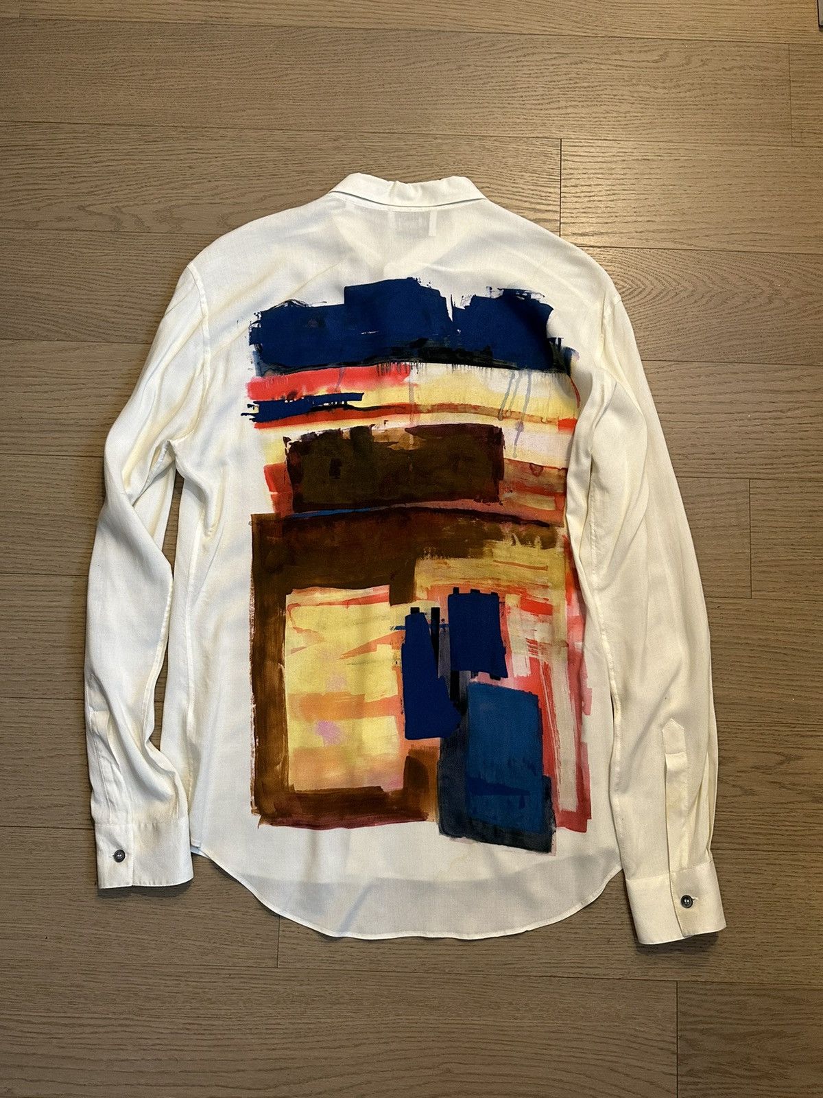 SSENSE Davi Paris White Paint Button-Up Size US S / EU 44-46 / 1 - 2 Thumbnail