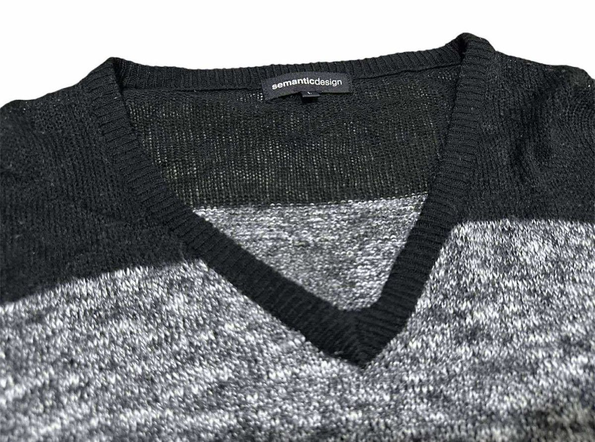 Japanese Brand 🔥Y2K Vintage Semantic Designs Striped Mohair Knit Sweater Size US L / EU 52-54 / 3 - 7 Thumbnail