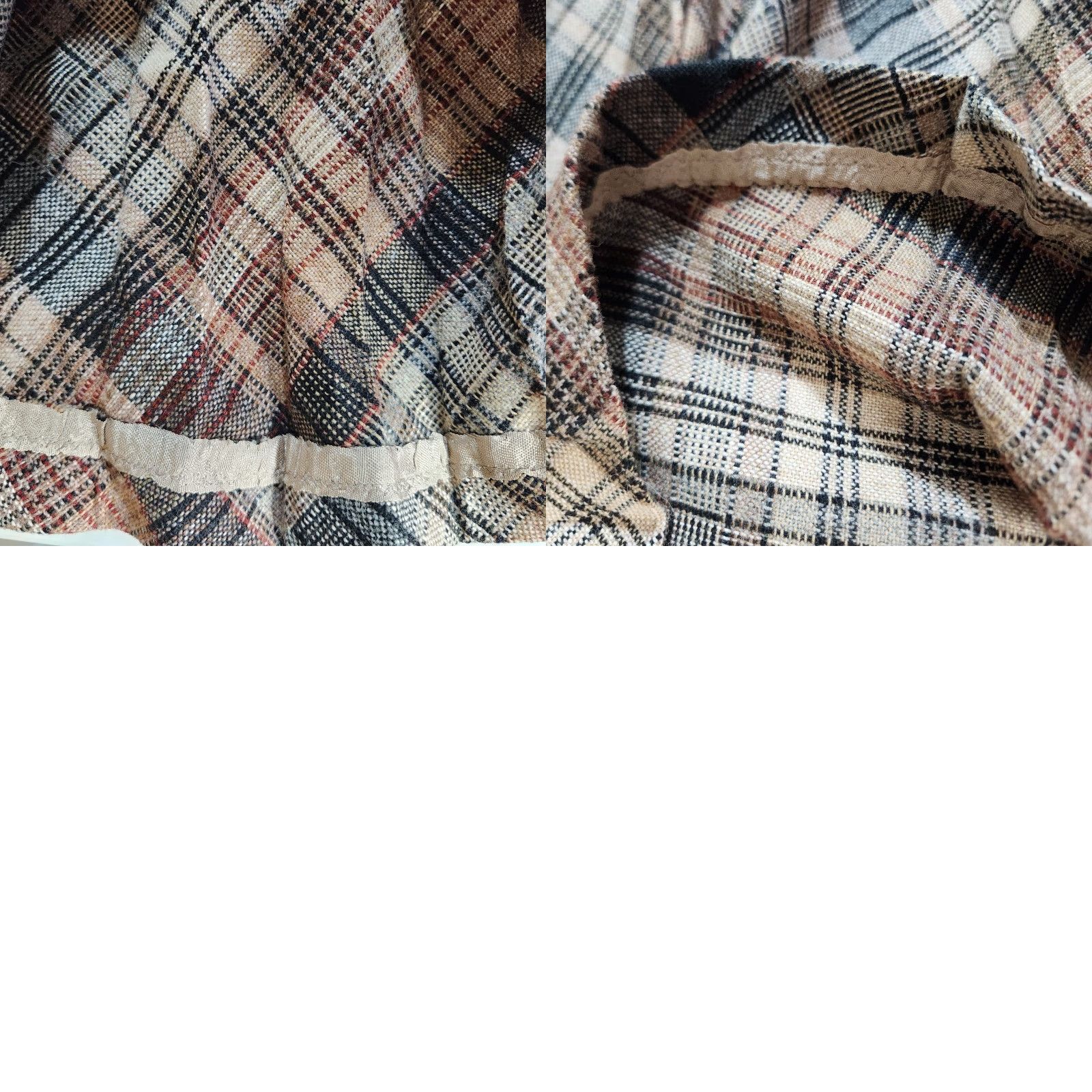 Vintage VINTAGE Panther Wmns |Modern 2-4| VTG Wool/Trevira Polyester Blend Pleated Midi Skirt Shirt Womens XS Brown Plaid 80s Academy Wardrobe - Mens? Size 26" / US 2 / IT 38 - 8 Thumbnail