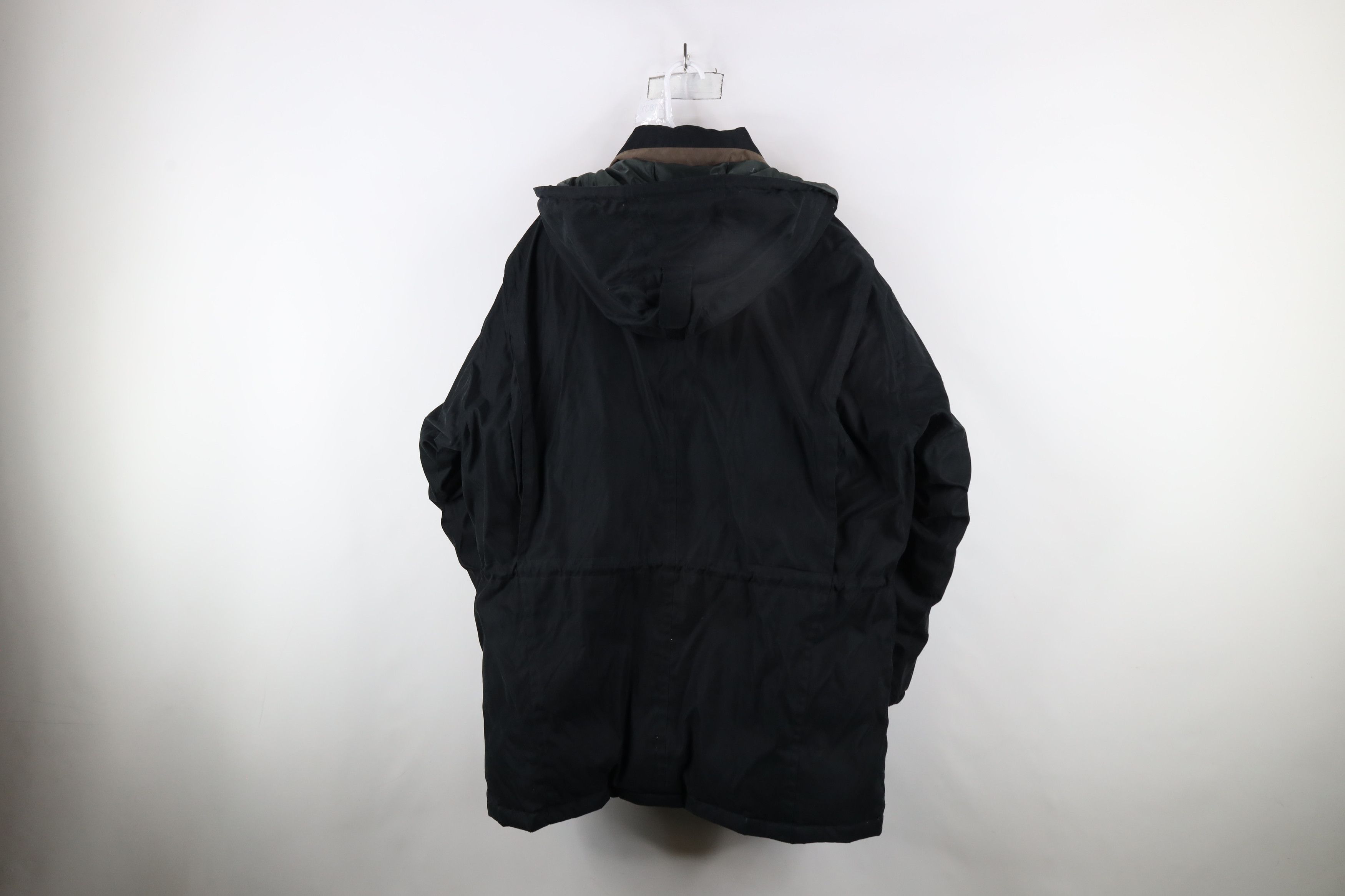 Vintage Vintage 90s Streetwear Duck Down Hooded Puffer Jacket Black Size US XL / EU 56 / 4 - 11 Thumbnail