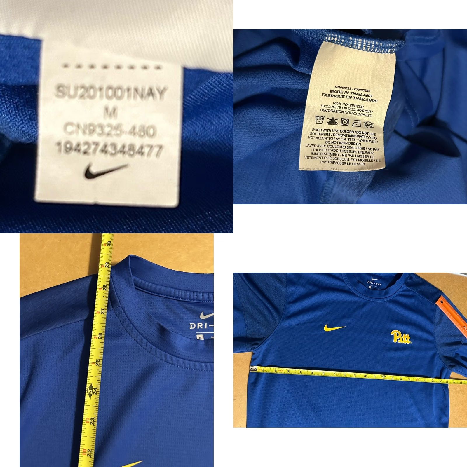 Nike Nike Shirt Mens M Navy Blue University Pittsburgh Panthers Pitt Men Medium Dri Fit SU201001NAY Size US M / EU 48-50 / 2 - 9 Thumbnail
