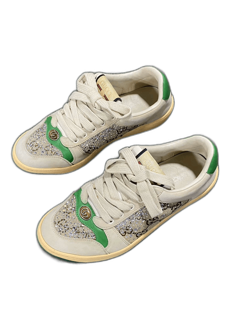 Gucci GUCCI Diamante Decorated Sneakers for Women Size US 7 / IT 37 - 1 Thumbnail