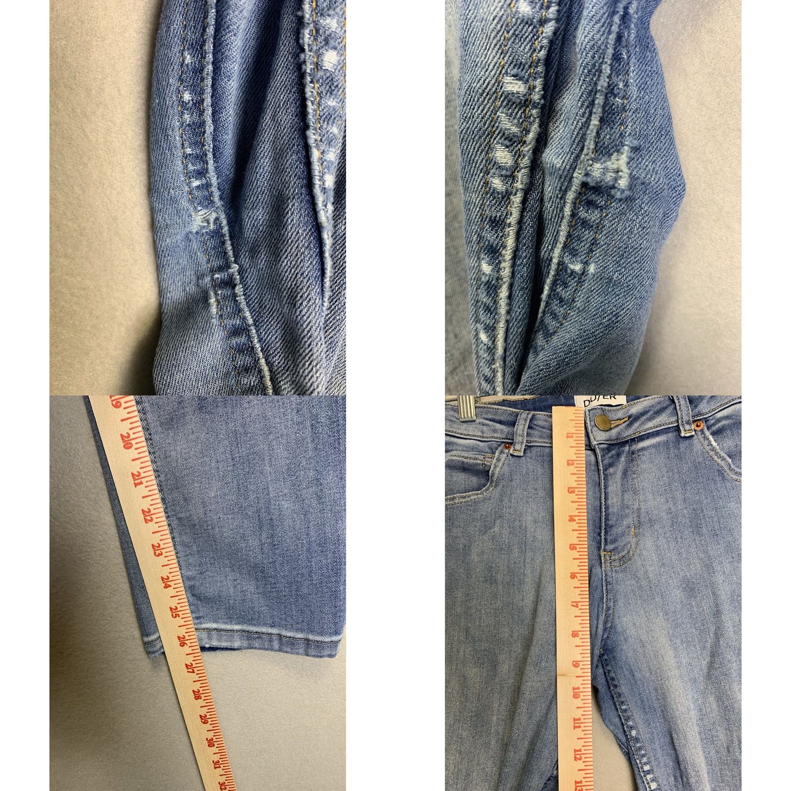 DUER DUER Jeans Mens 29x28 Blue Performance Denim Y2K Dark Wash Regular Fit 5-Pocket Button Zip Size US 29 - 8 Thumbnail