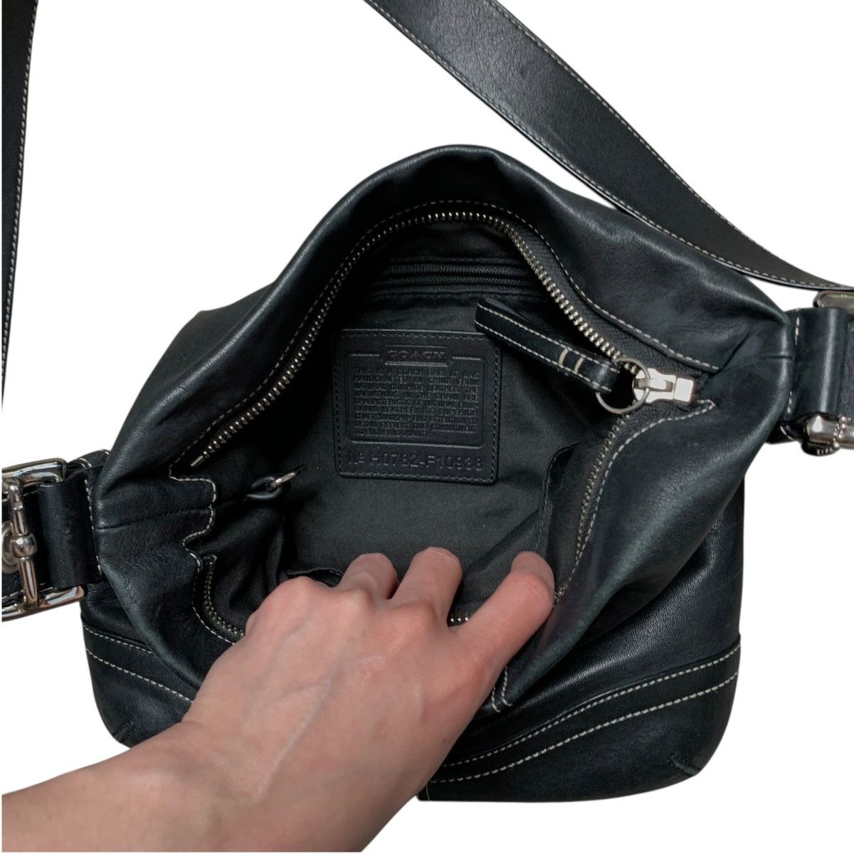 Coach Coach F10938 Soho Slim Y2K Black Leather Crossbody Bag Size ONE SIZE - 4 Thumbnail