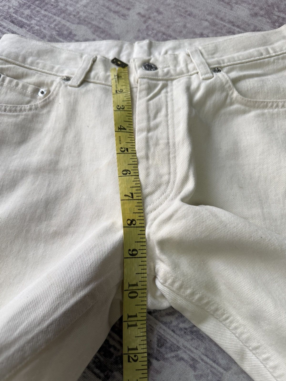Helmut Lang 1998 Helmut Lang White Denim on Kanye Style Size US 29 - 12 Thumbnail