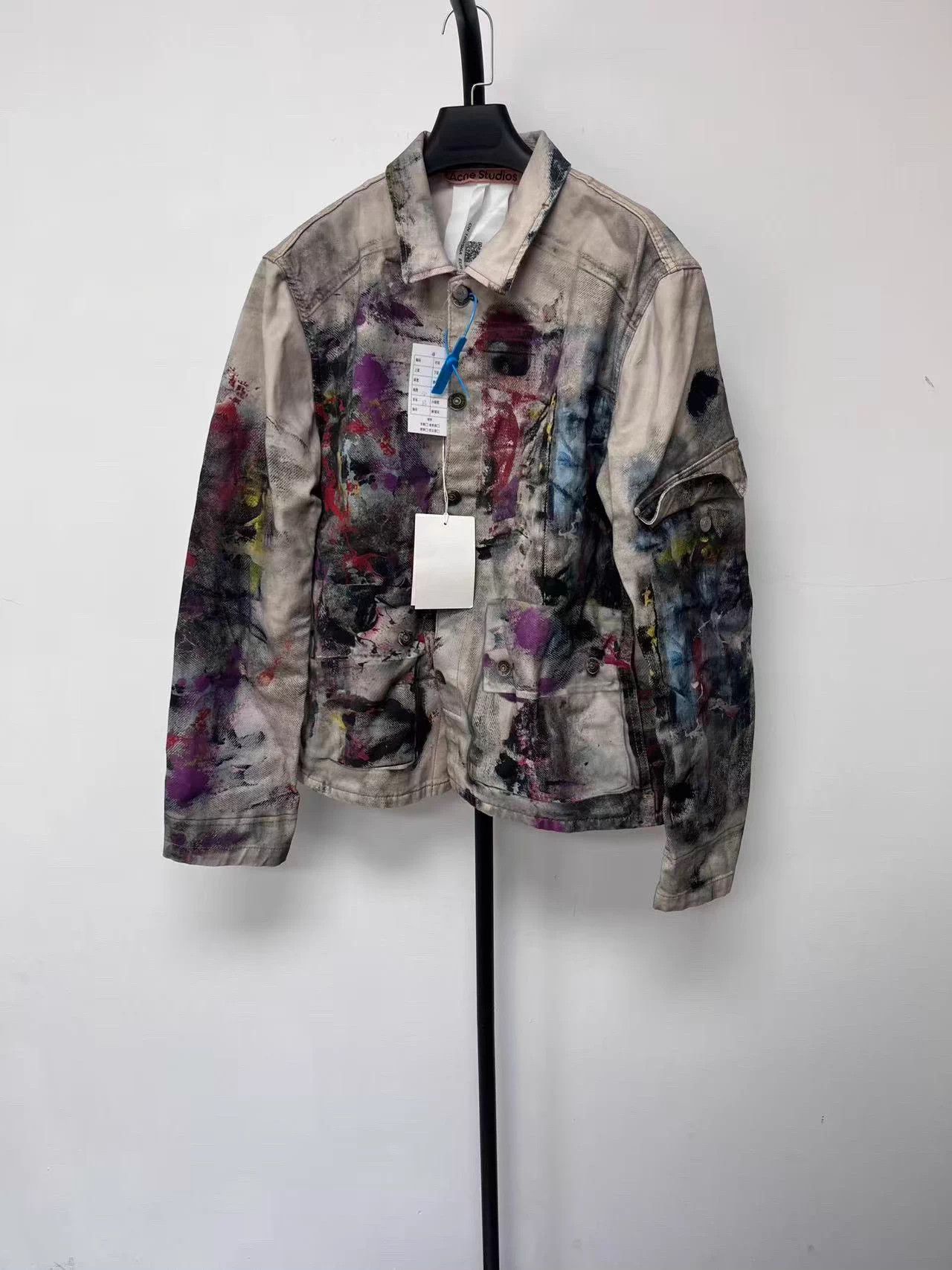 Acne Studios Acne Studios Distressed Tie-Dye Denim Jkt Men 48 Size US S / EU 44-46 / 1 - 1 Thumbnail