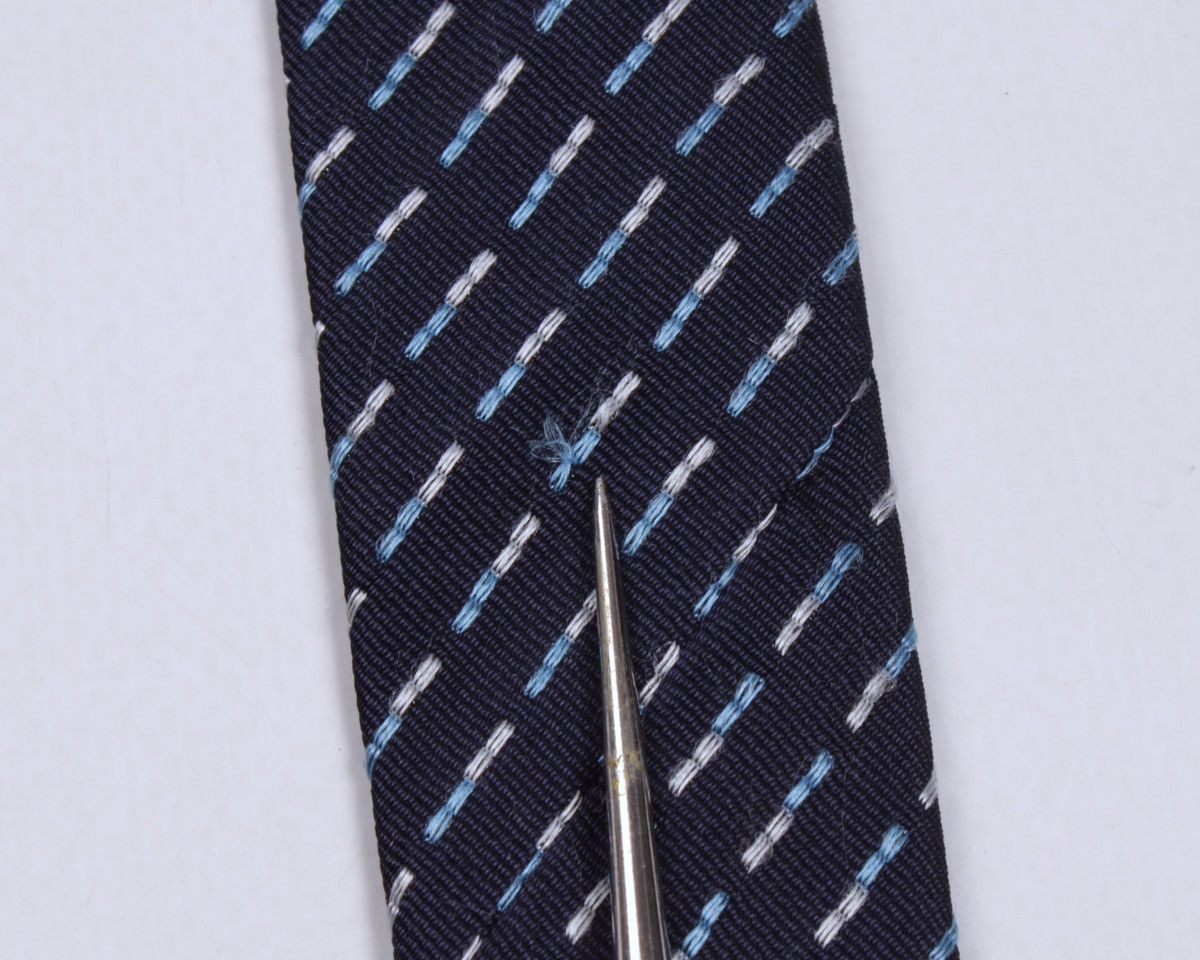 Dolce & Gabbana × Vintage DOLCE & GABBANA Cravatte Vintage Navy Blue Striped Silk Tie Size ONE SIZE - 7 Thumbnail