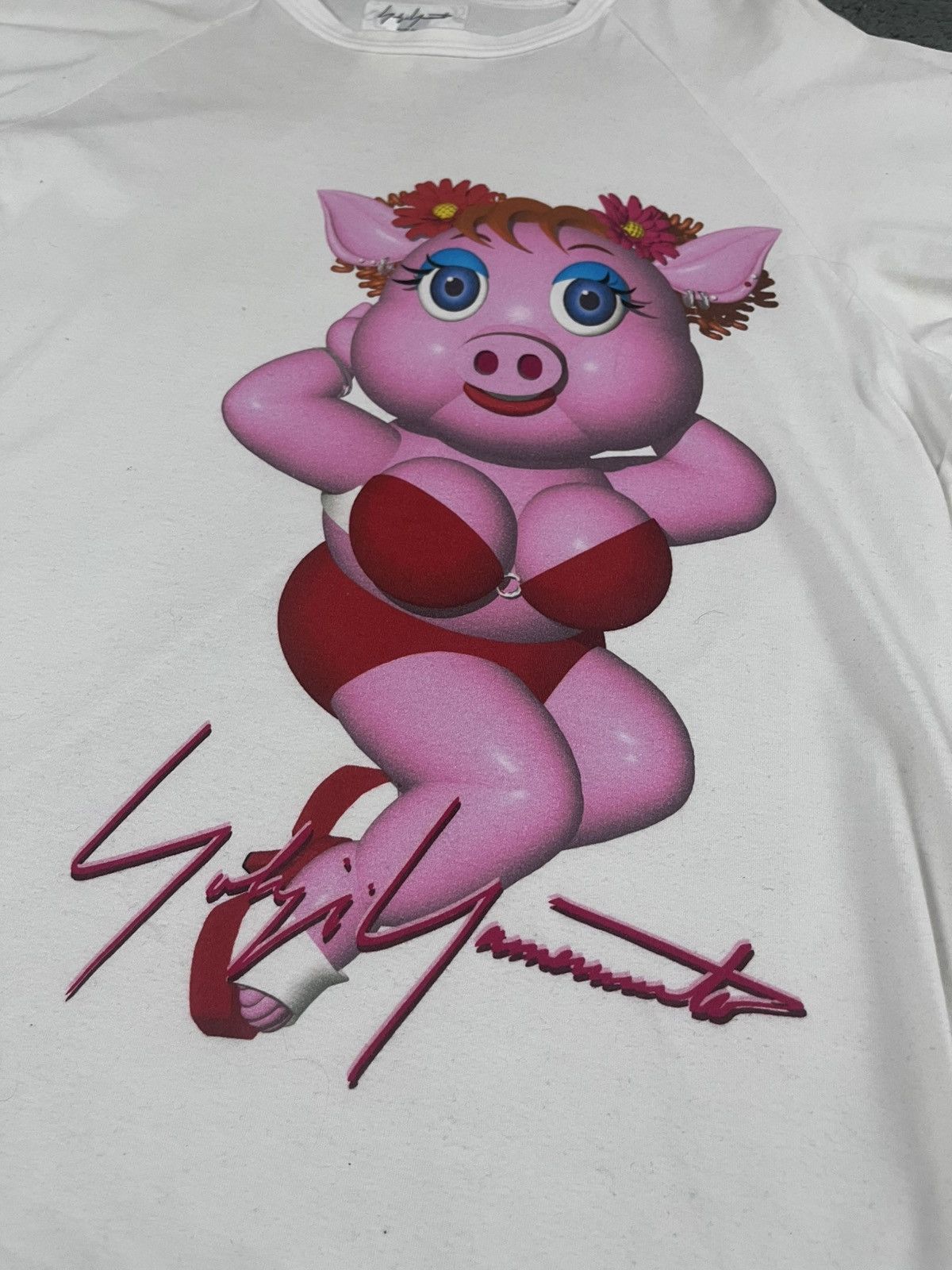 Yohji Yamamoto Yohji Yamamoto SS02 Pig Saeko T Shirt Size US L / EU 52-54 / 3 - 2 Thumbnail
