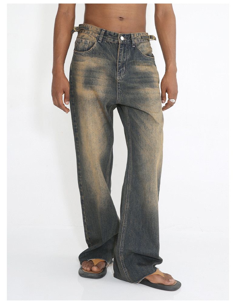 Jean × Vintage faded mud dye grunge hiphop loose baggy jeans Size US 28 / EU 44 - 4 Thumbnail