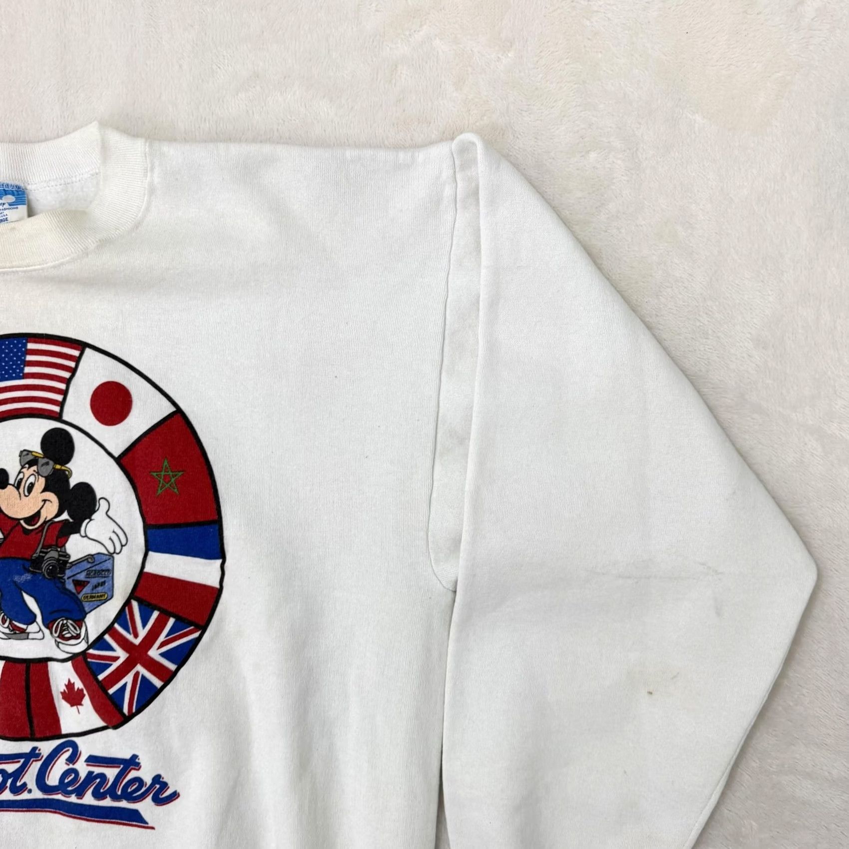 Disney VINTAGE Disney Mickey Mouse Epcot Center Sweatshirt Mens XL Flags Fleece USA Size US XL / EU 56 / 4 - 4 Thumbnail