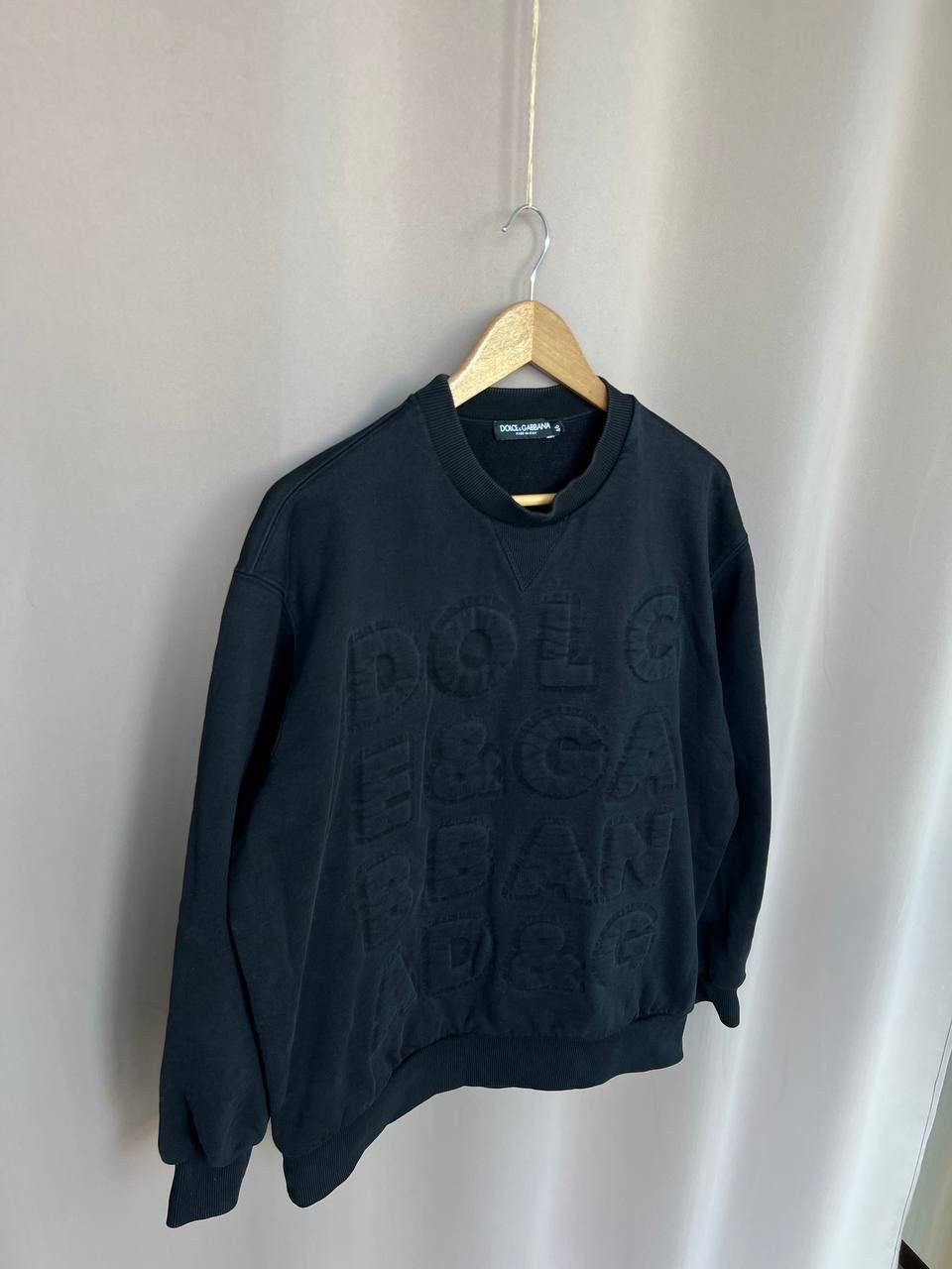 Dolce & Gabbana Dolce Gabbana Sweatshirt With Textured Logo Mens Size 46 M/L Size US M / EU 48-50 / 2 - 5 Thumbnail