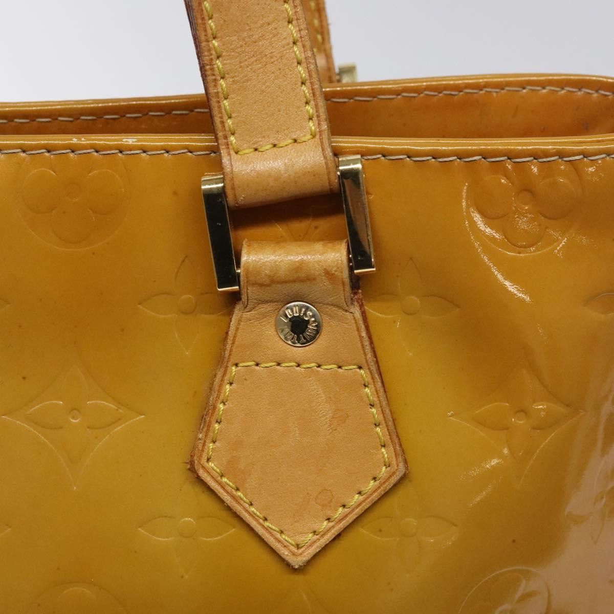 Louis Vuitton LOUIS VUITTON Monogram Vernis Houston Hand Bag Beige M91004 Size ONE SIZE - 9 Thumbnail