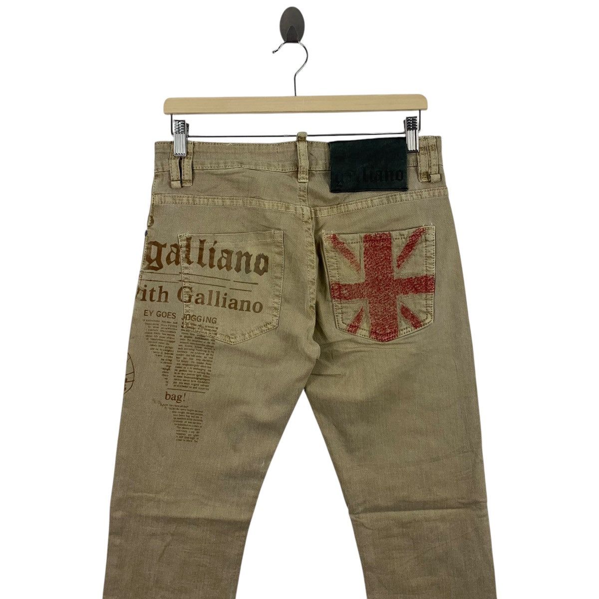 Designer × John Galliano JOHN GALLIANO newspaper printed goes jogging designer jeans Size US 31 - 16 Thumbnail