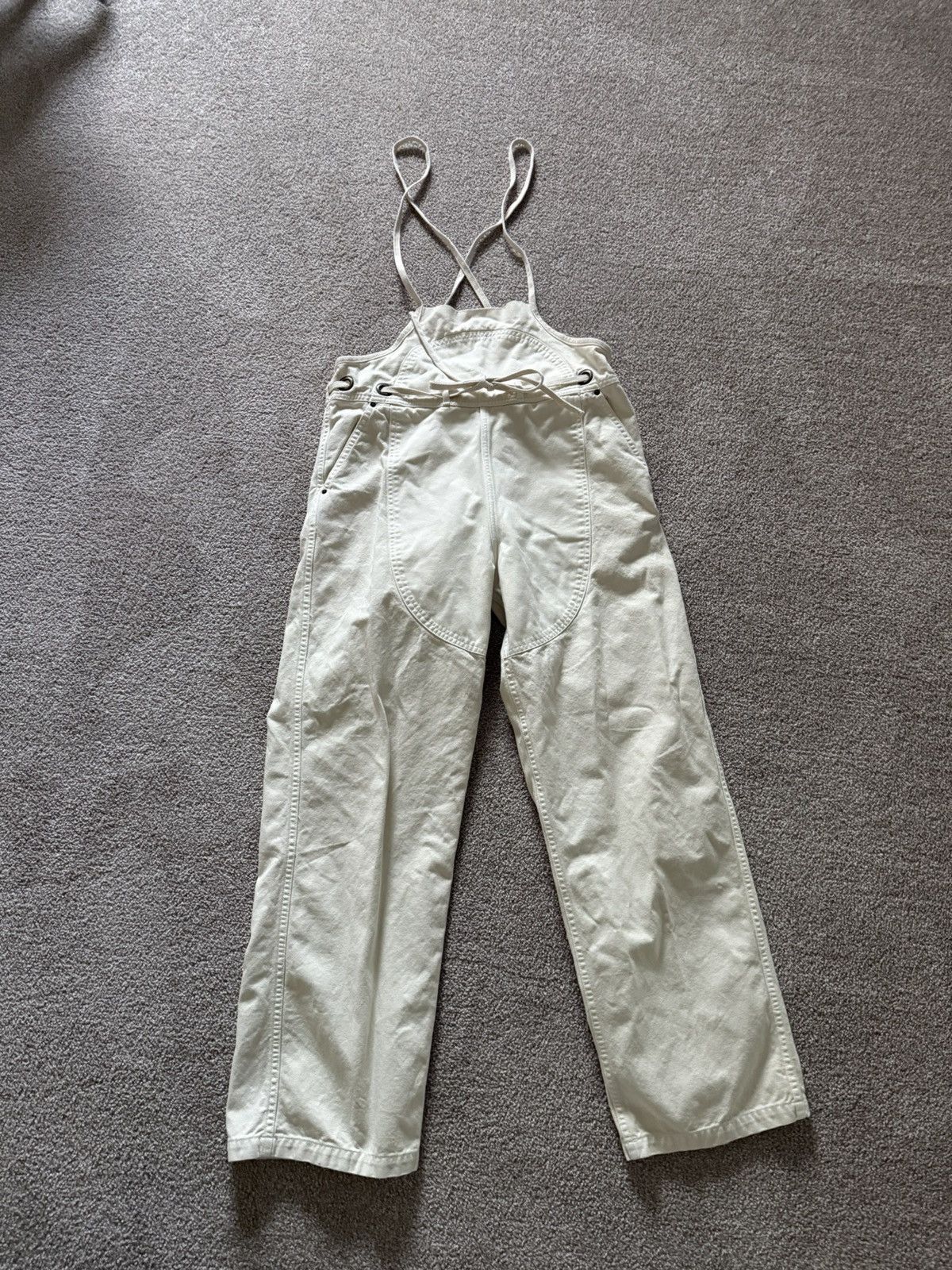 Kapital Light Canvas Welder Overall, Natural