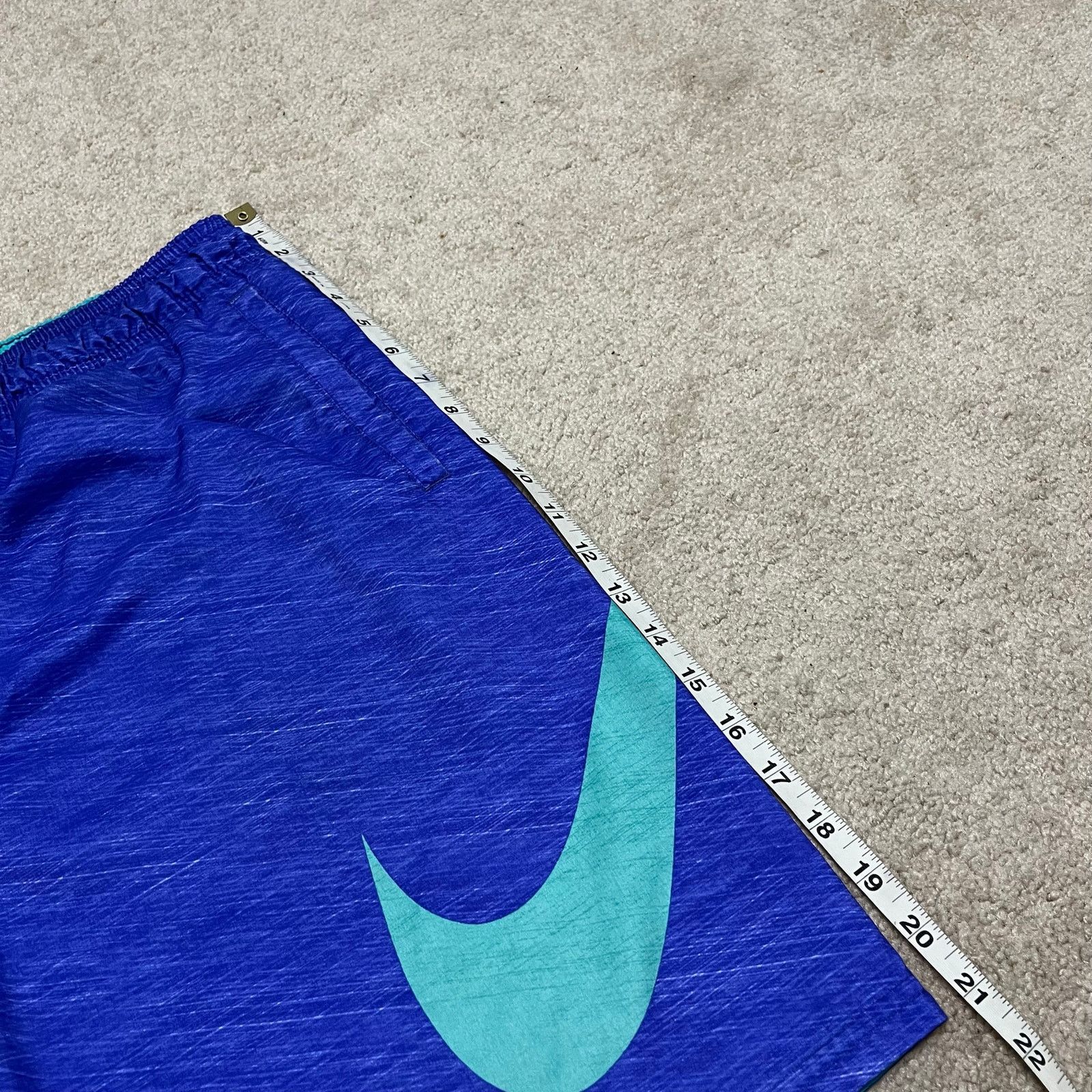 Nike Nike Y2K Big Swoosh Purple with Teal Swin Shorts Large Size US 36 / EU 52 - 4 Thumbnail