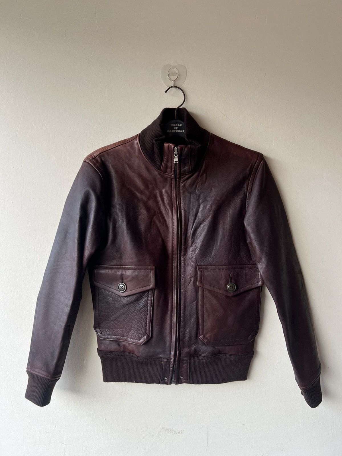 N.Hoolywood SAMPLE Only N.Hoolywood Japan Fade Patina Leather Jacket Size US S / EU 44-46 / 1 - 2 Thumbnail