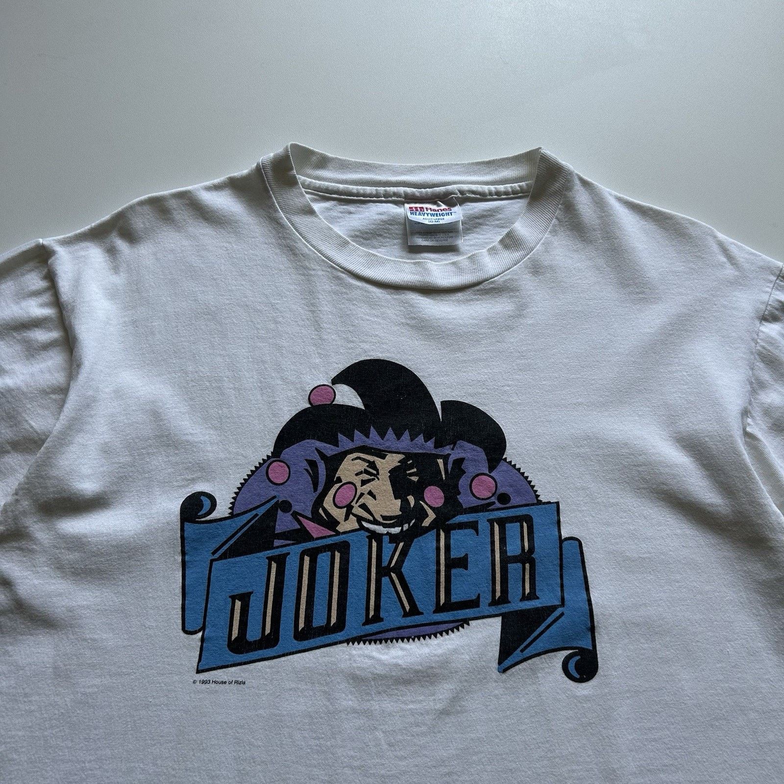 Hanes Vintage Joker T Shirt Large Boxy 90s Made In USA Art Graphic Size US L / EU 52-54 / 3 - 2 Thumbnail