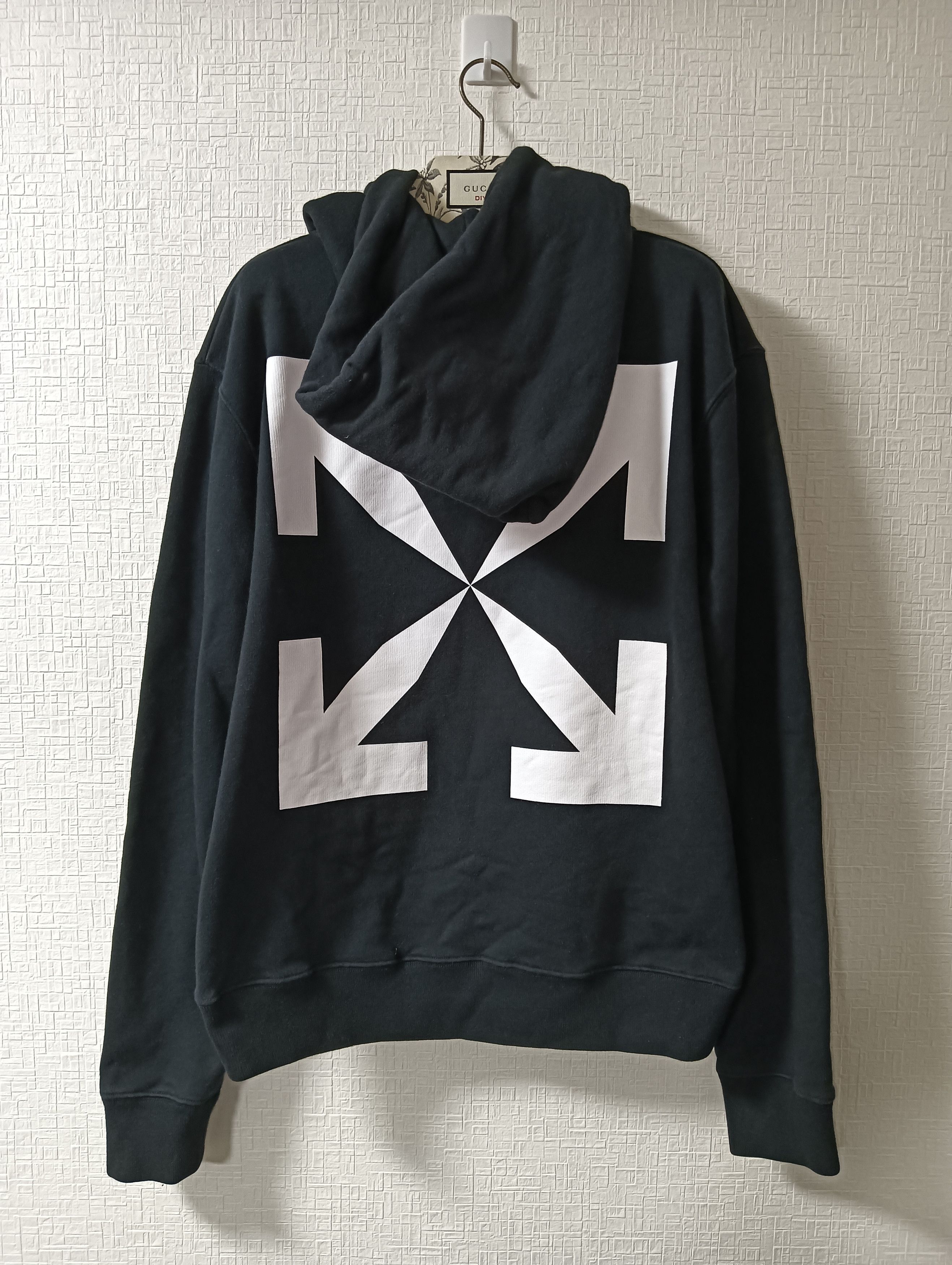 トップス OFF-WHITE PASCAL PRINT SLIM HOODIE 20AW OFF-WHITE Slim Fit Pascal Arrow Hoodie Black/White Men's