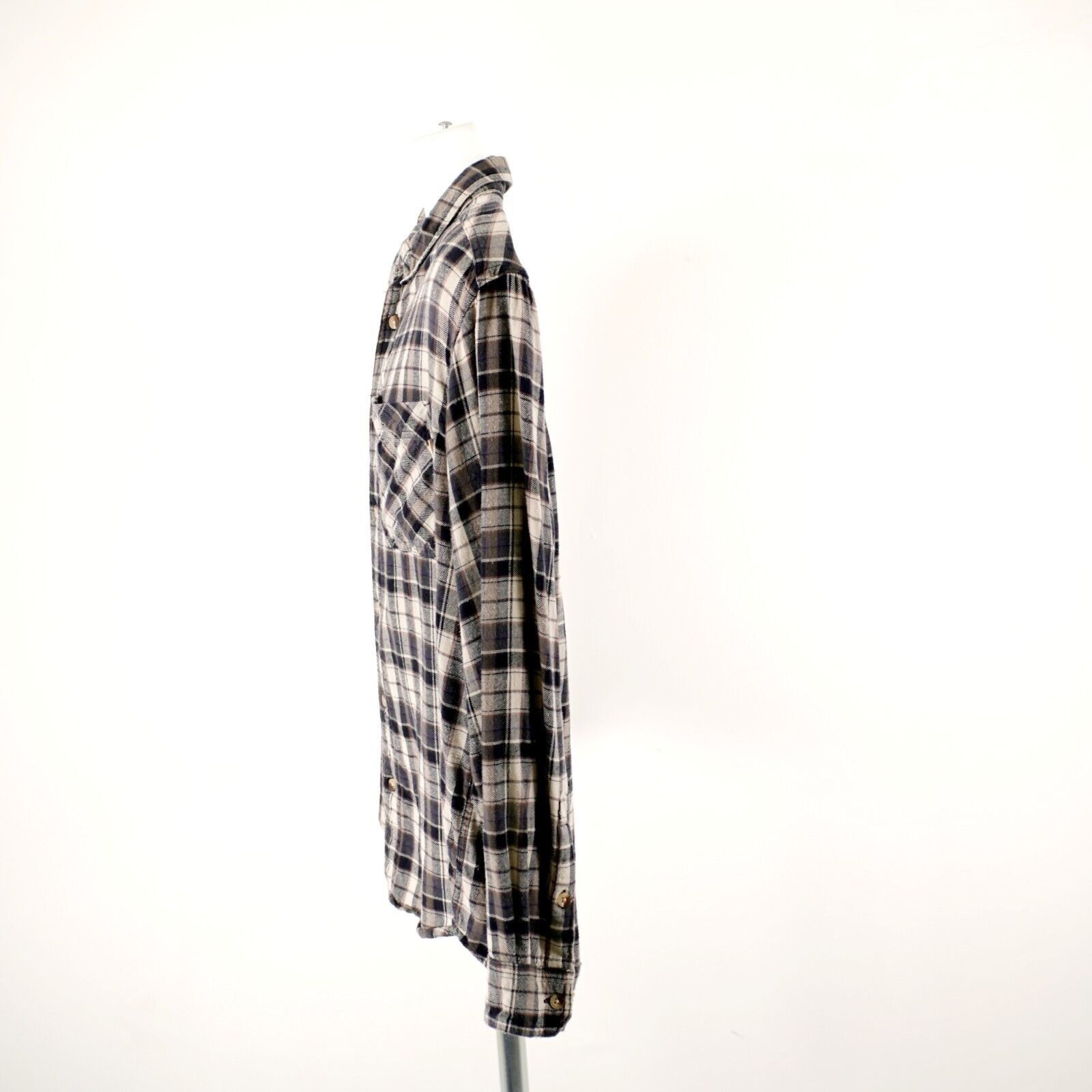 Woolrich Woolen Mills Woolrich Plaid Blue Tan Large Flannel Cotton Button Down Lon Size US L / EU 52-54 / 3 - 5 Thumbnail