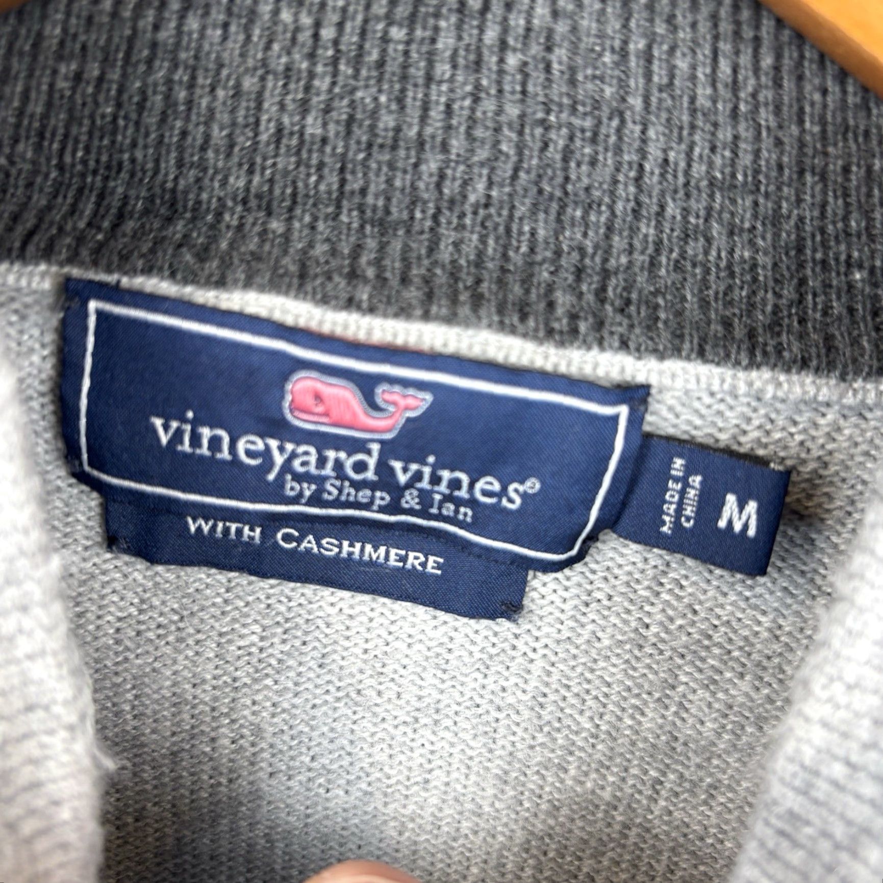 Vineyard Vines Vineyard Vines Sweater Mens M Gray 1/4 Zip Cashmere Blend Preppy Casual Pullover Mock Neck Long Sleeve Size US M / EU 48-50 / 2 - 3 Thumbnail