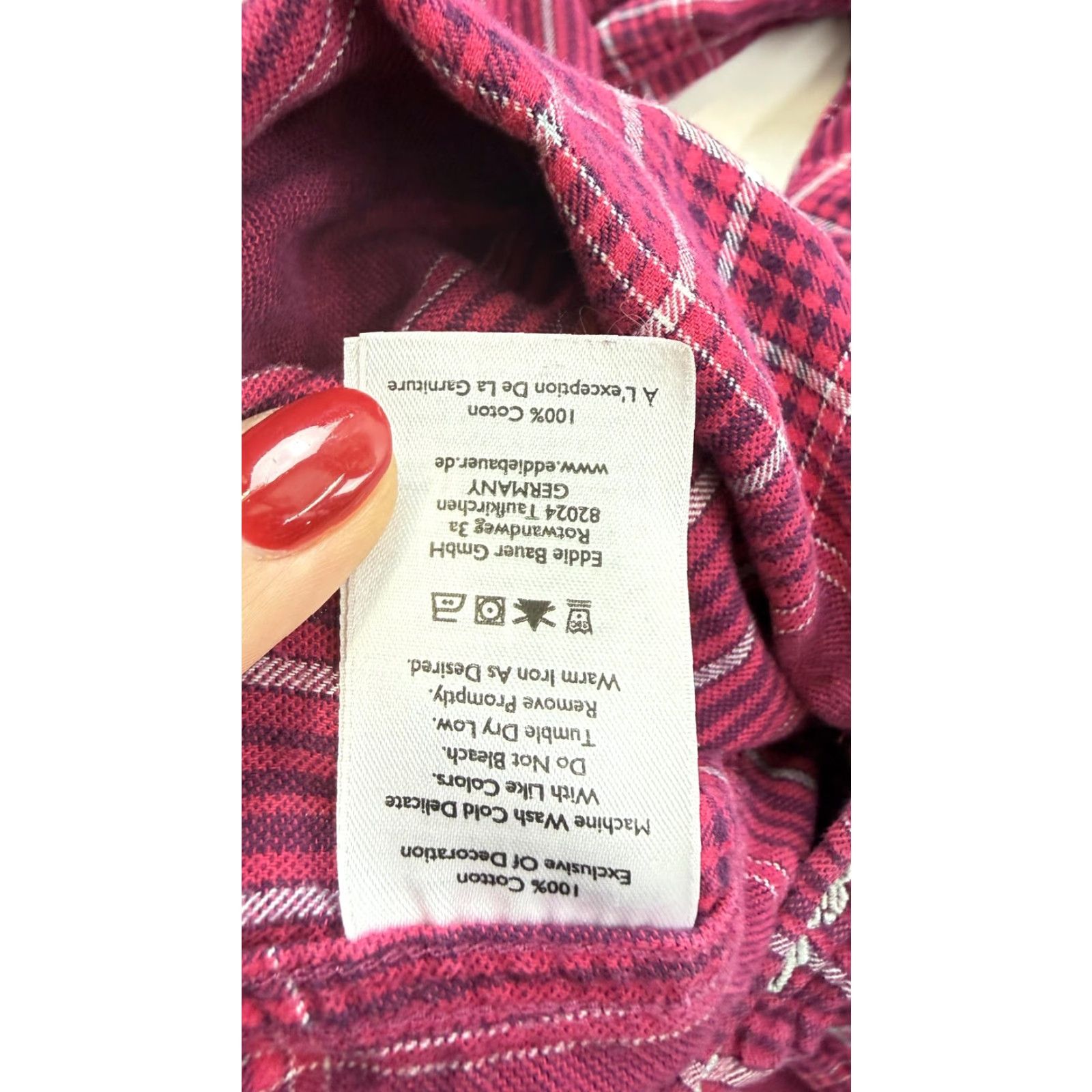Eddie Bauer Eddie Bauer Shirt Womens Medium Pink Plaid Button Front Long Sleeve Cotton Top Size M / US 6-8 / IT 42-44 - 3 Thumbnail