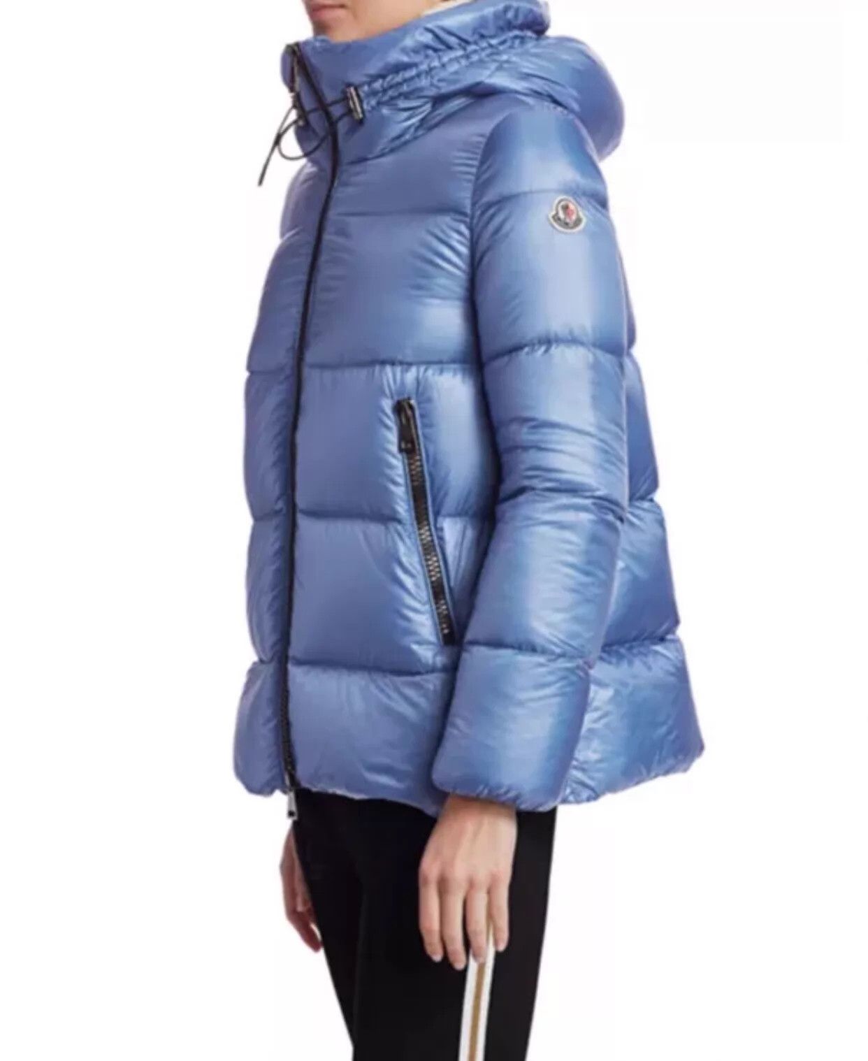 Moncler Moncler Seritte Women's Blue Side Logo Down Coat Size XS / US 0-2 / IT 36-38 - 2 Thumbnail
