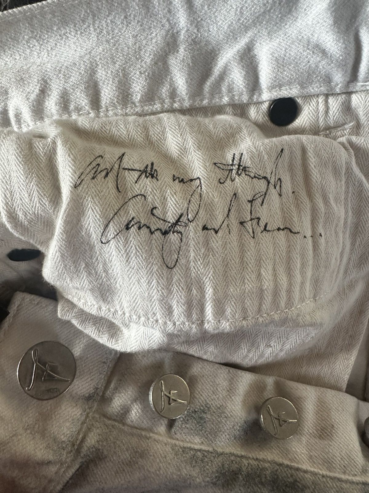 Fagassent Toshiki Aoki Fagassent White Acid Wash Distressed Denim Size US 29 - 10 Thumbnail