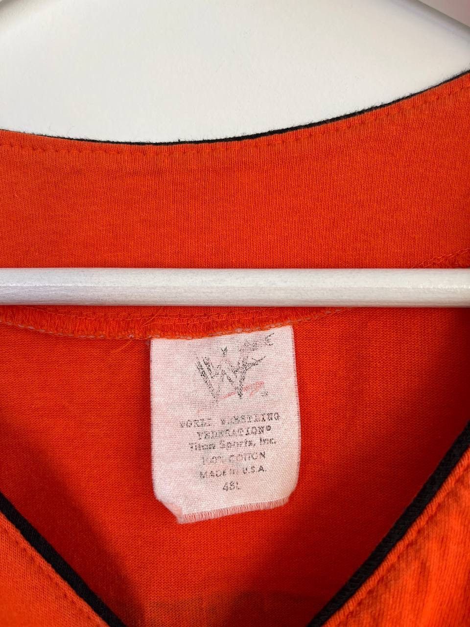 WWE Vintage WWE Wrestling Tazzmission Thugz Orange Jersey Size US L / EU 52-54 / 3 - 3 Thumbnail