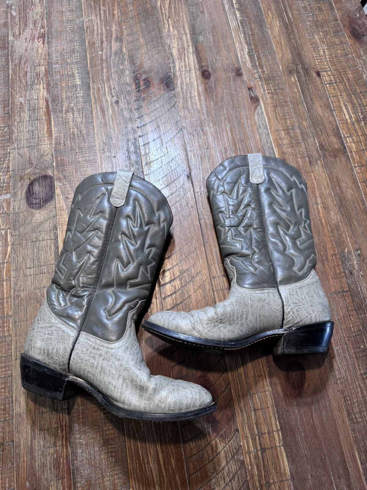 Vintage Men’s Vintage Genuine Leather Western Cowboy Boots Gray Size US 9 / EU 42 - 1 Thumbnail