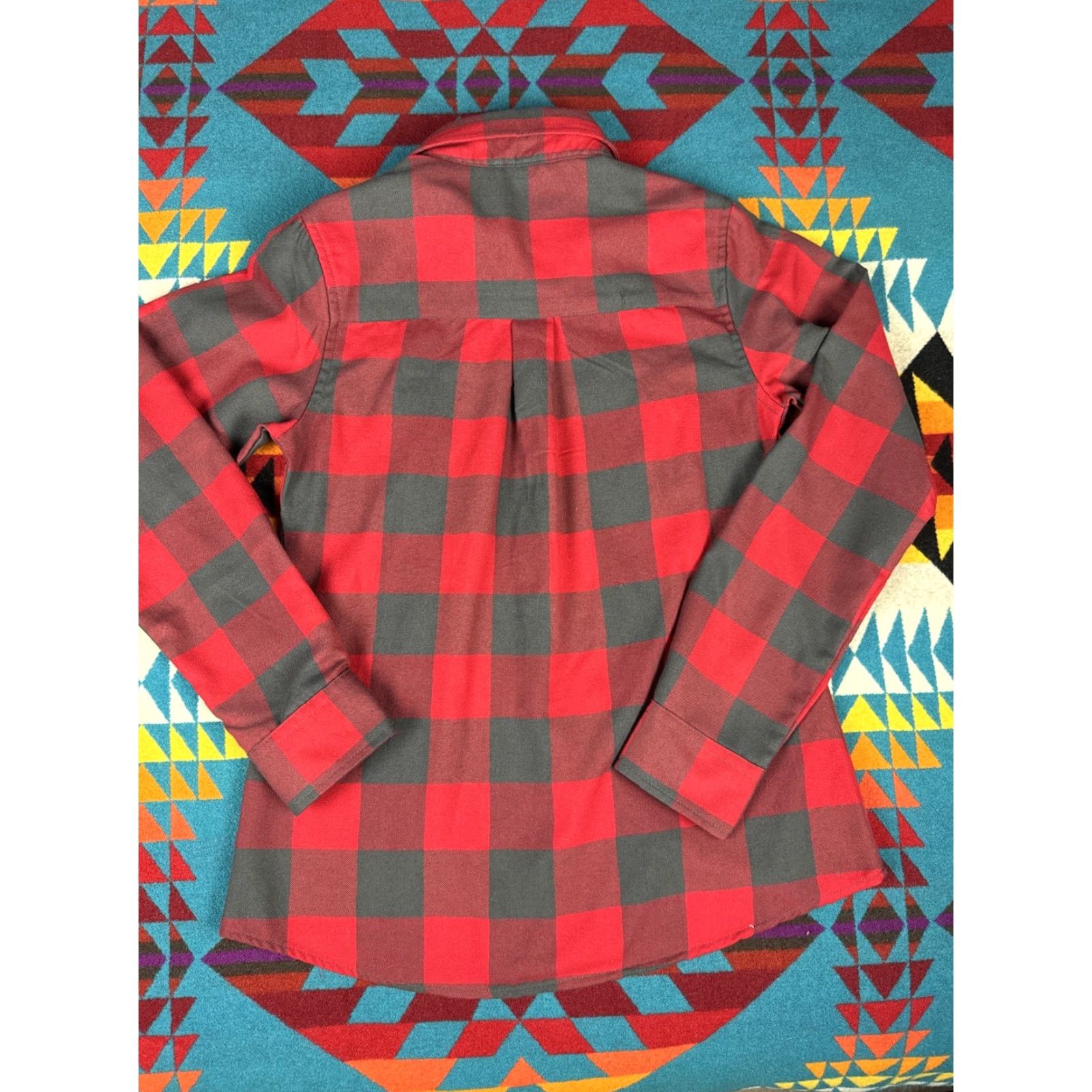 CO Dixxon Flannel Co Plaid 50 50 Fifty Fifty Women’s S Shirt Multicolor Plaid Flannel Button-Up Small Size Womens Shirt Size S / US 4 / IT 40 - 4 Thumbnail