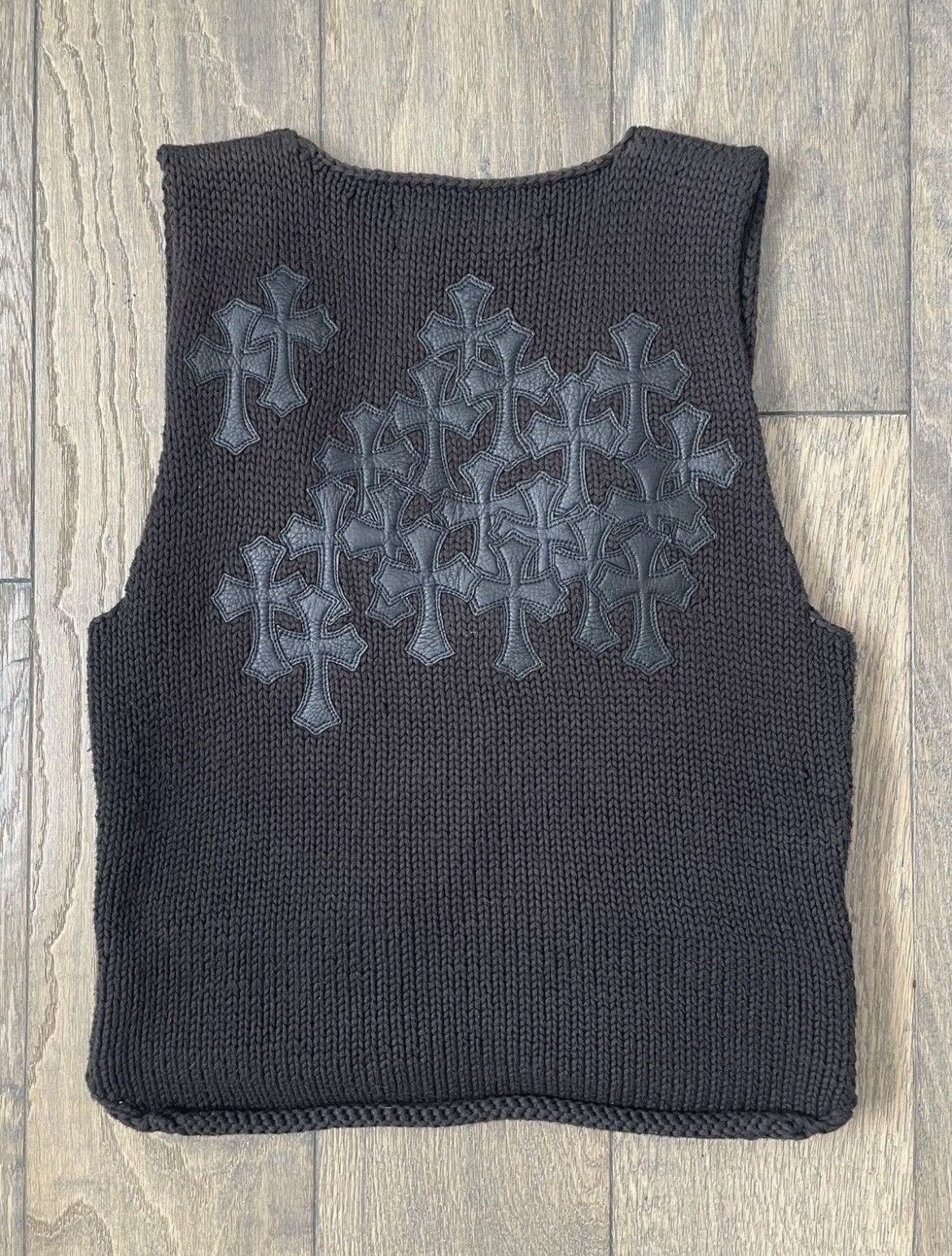 Chrome Hearts Cashmere 20 Cross Patched Vest