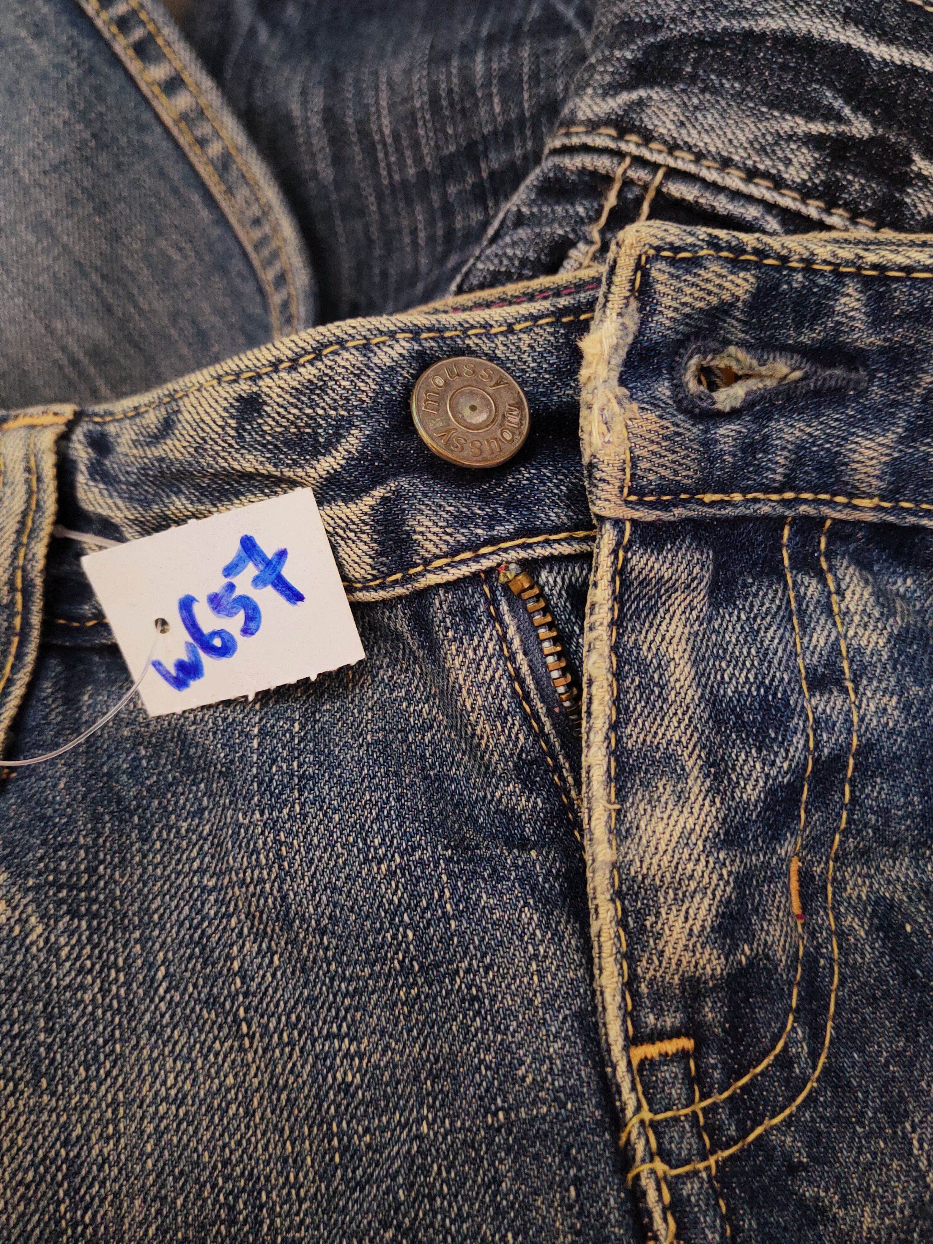 Japanese Brand Moussy Blue Distressed Ripped Jeans #W657 Size 30" / US 8 / IT 44 - 18 Thumbnail