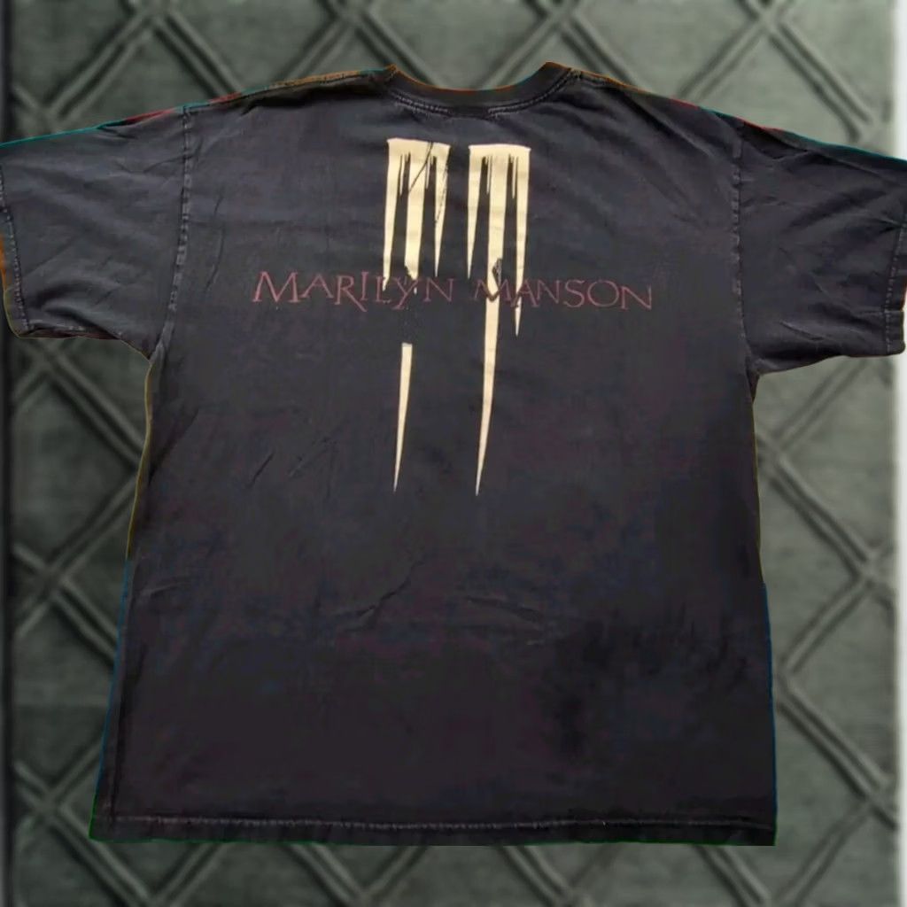 Doublet VINTAGE Marilyn Manson Shirt Black XL Double Sided Goth Punk Band Metal Y2K Mens Size US XL / EU 56 / 4 - 1 Thumbnail
