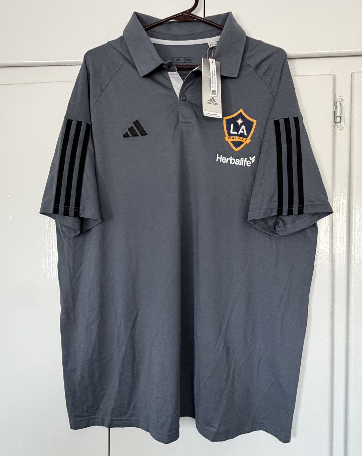 Adidas ADIDAS LOS ANGELES LA GALAXY MLS POLO SHIRT SOCCER 2023 2XL Size US XXL / EU 58 / 5 - 1 Thumbnail