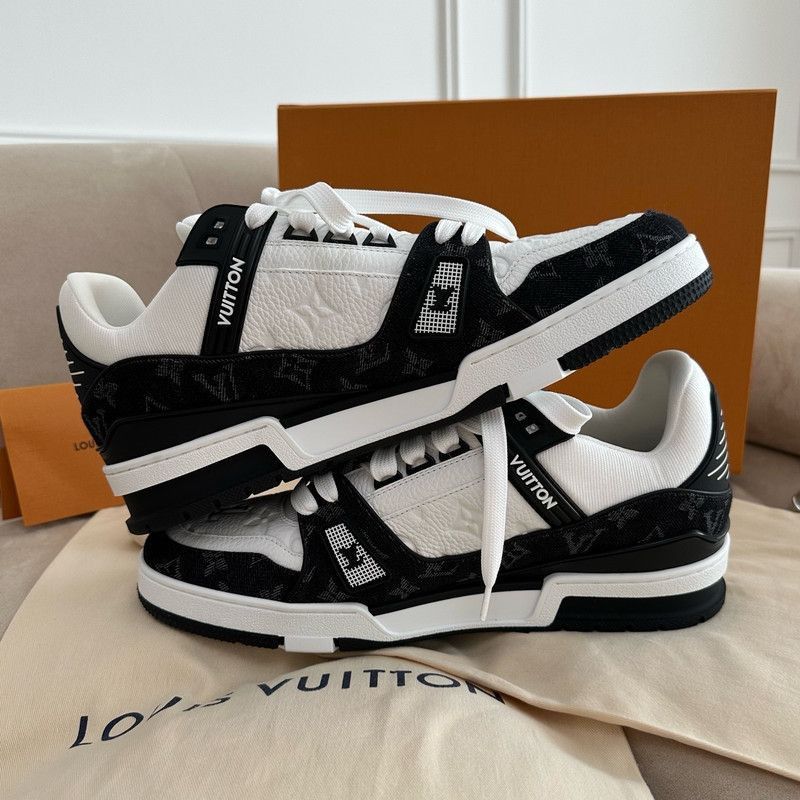 Louis Vuitton Louis Vuitton Panda Pattern Low-Top Sneakers -2508 Size US 10.5 / EU 43-44 - 5 Thumbnail