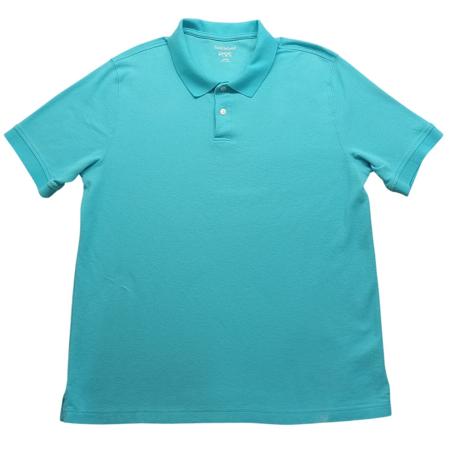 Saddlebred Saddlebred Polo Shirt L Comfort Flex Men's 2 Button Blue Size US L / EU 52-54 / 3 - 1 Thumbnail